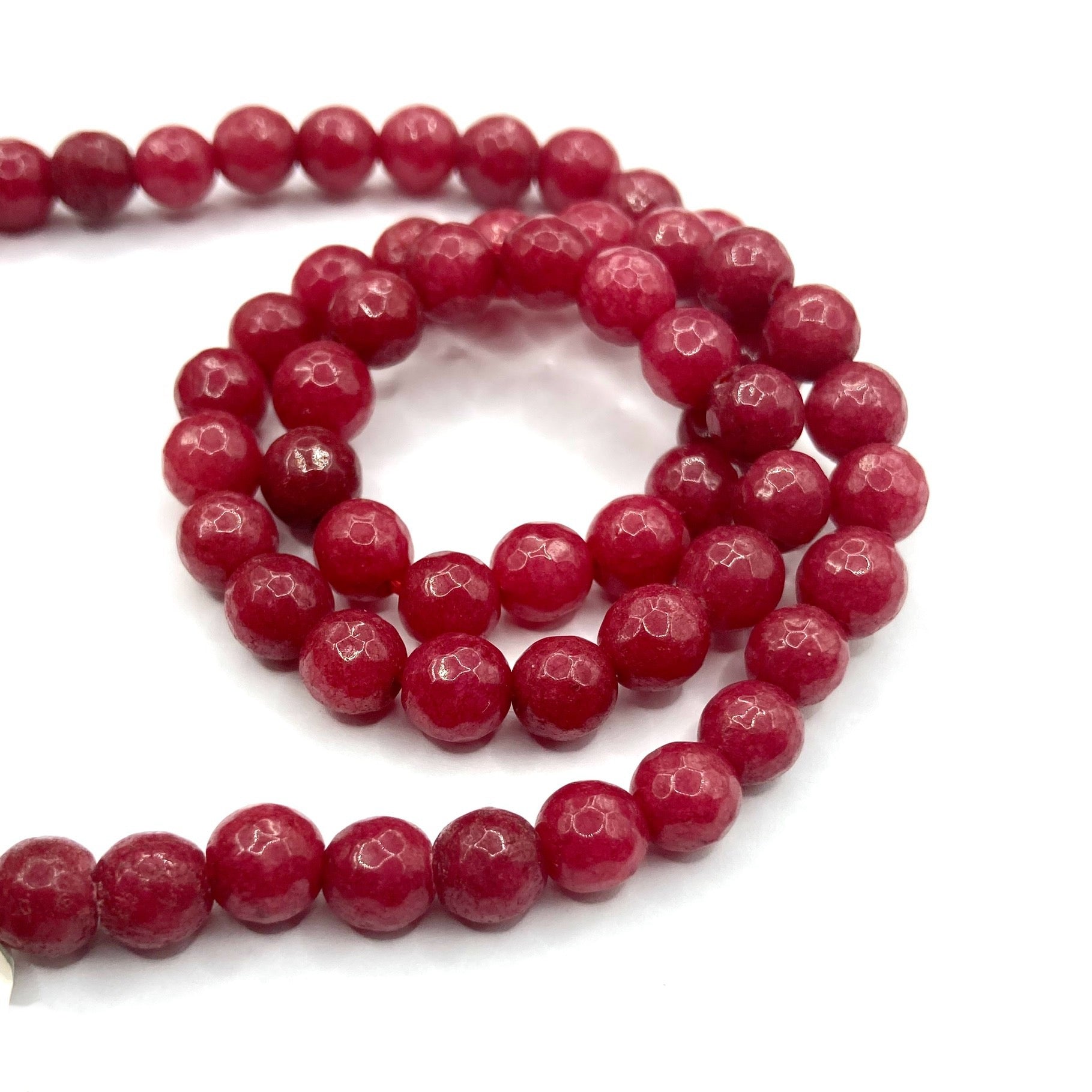 Agata Facetada | 6mm | Guinda solido 1