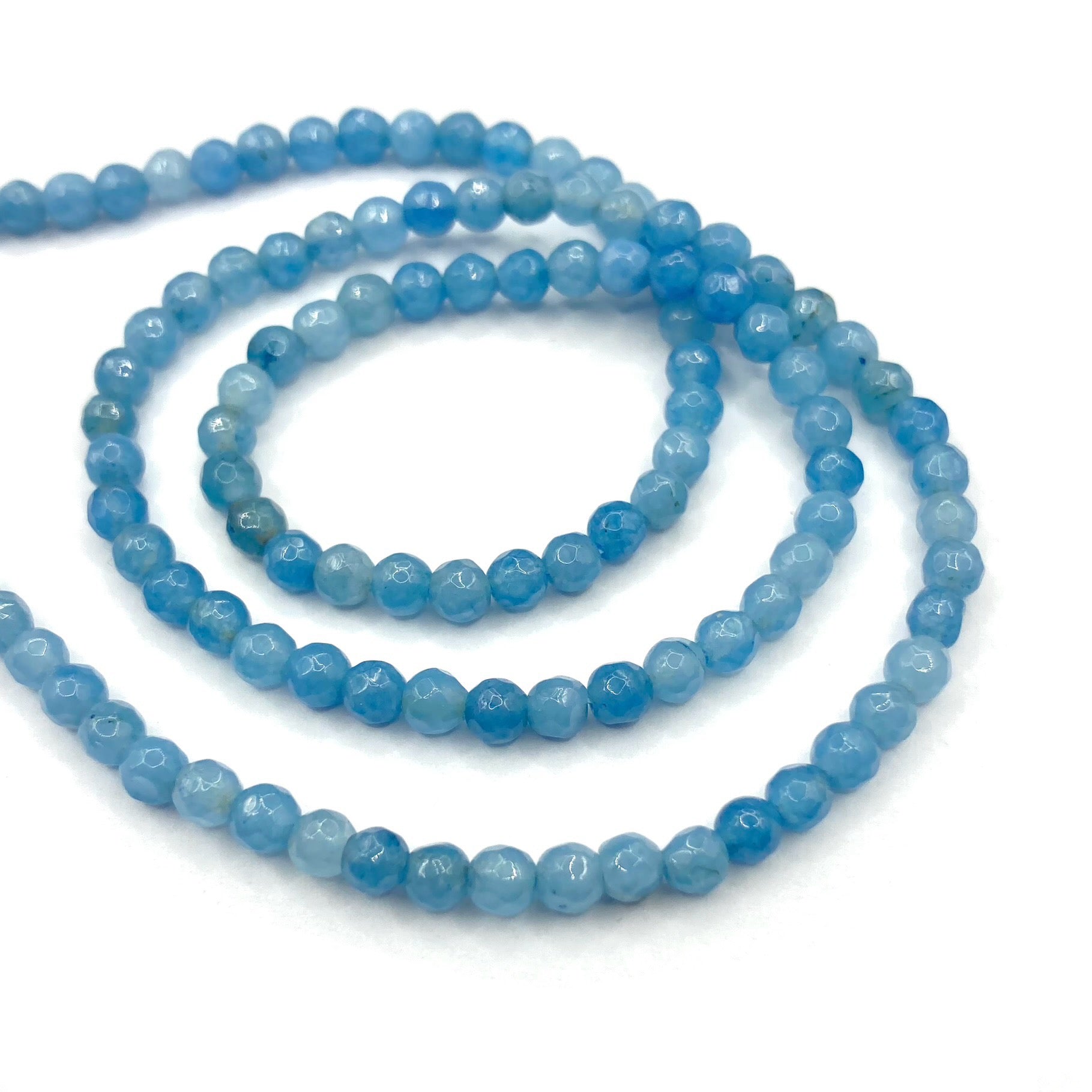 Agata Facetada | 3mm | Azul denim