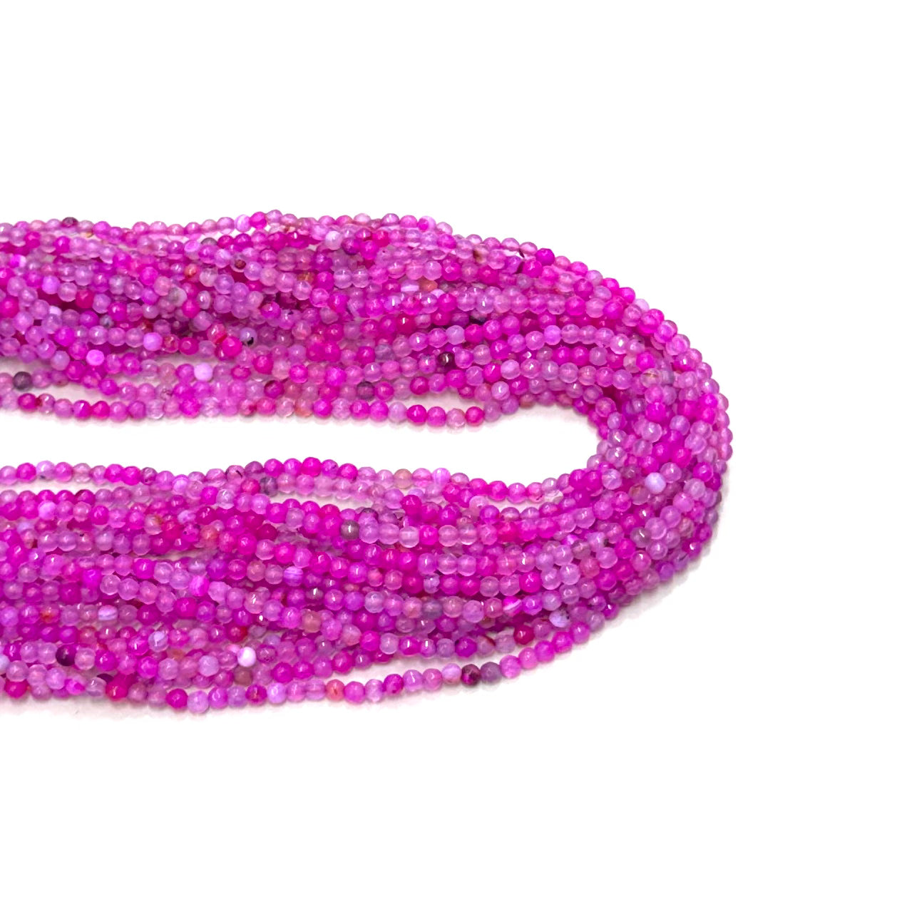 Agata Facetada | 3mm | Mix fucsia matizado