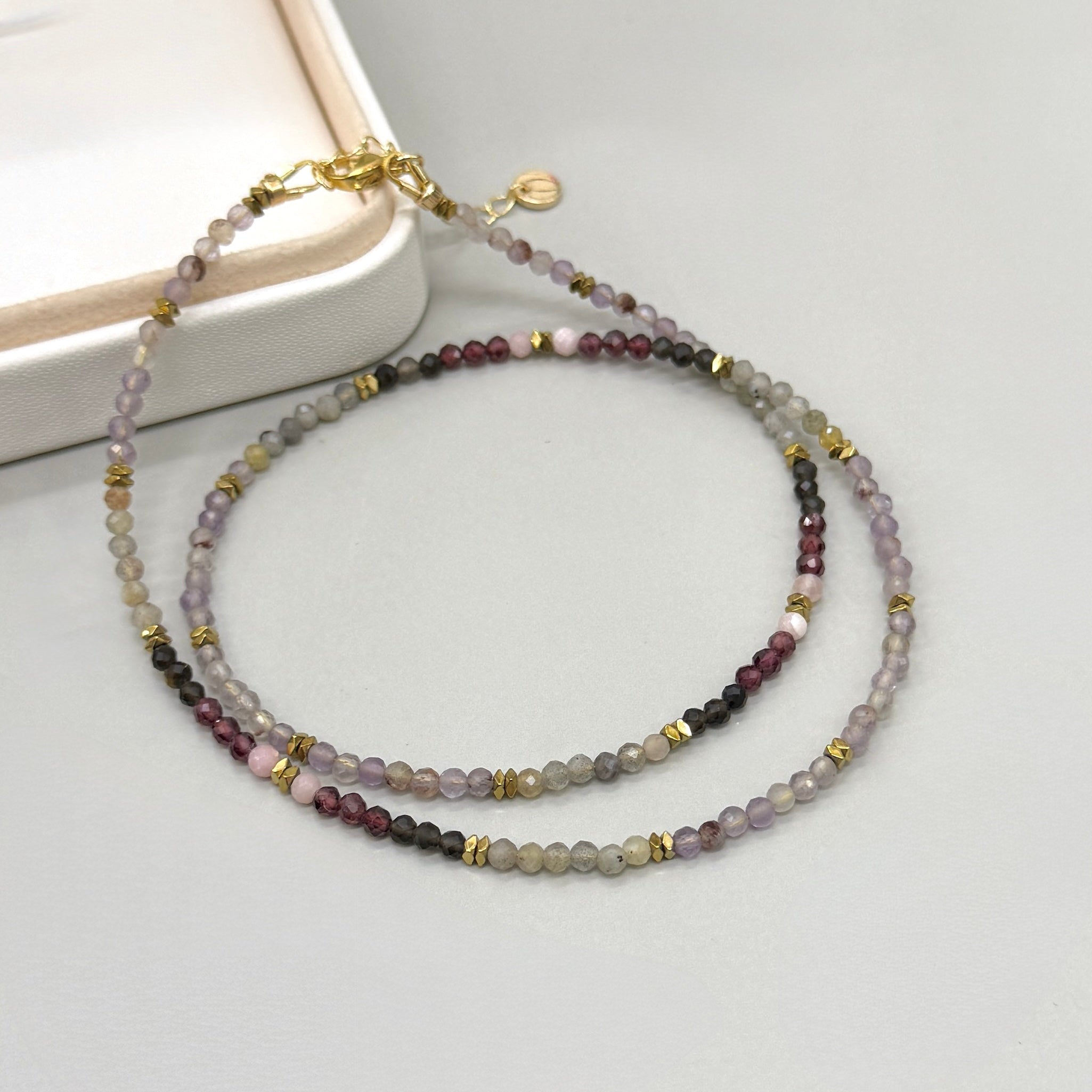COLLAR | MIX AMATISTA Y GRANATE