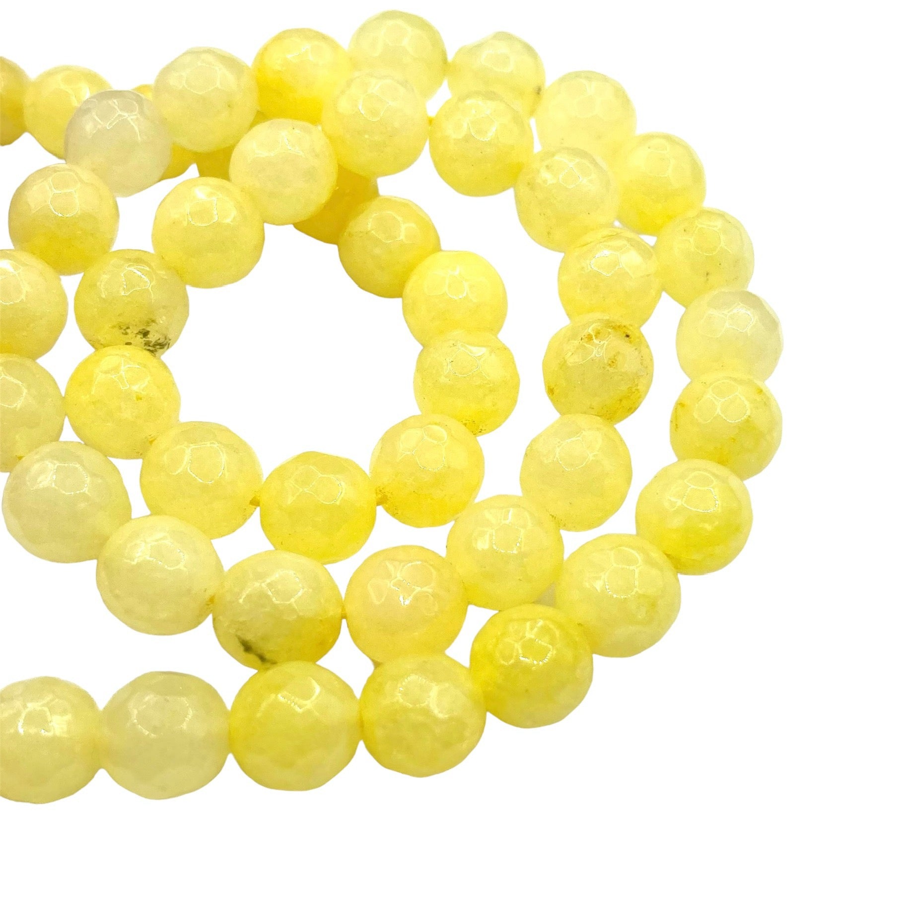 Agata Facetada | 8mm | Amarillo claro op