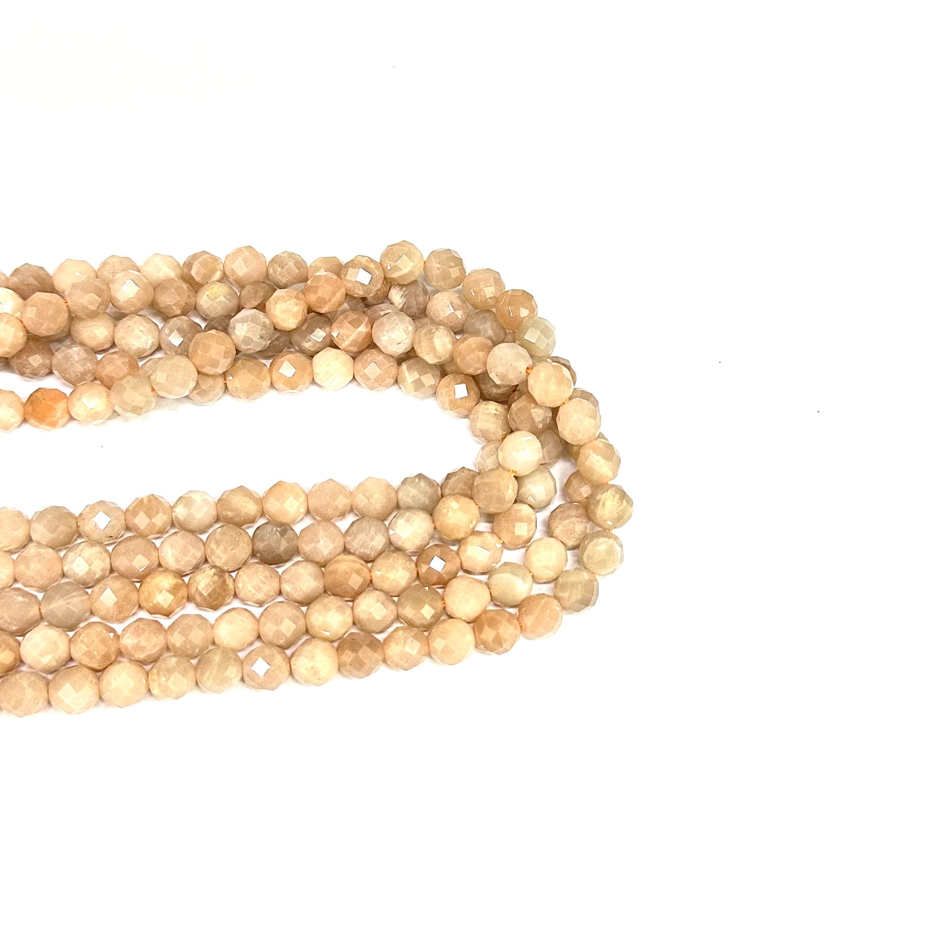 PEACH MOONSTONE | MICROFACETADA | CLASE B | 8MM