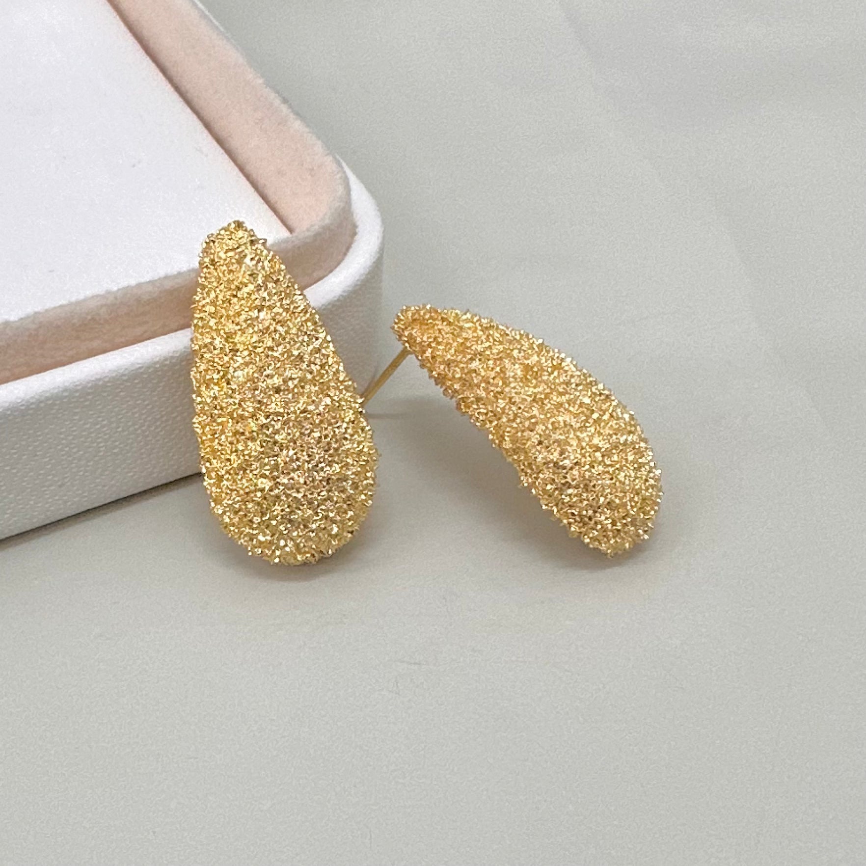 AROS BAÑO DE ORO | GOTAS DE AZUCAR | 30 MM X 15 MM
