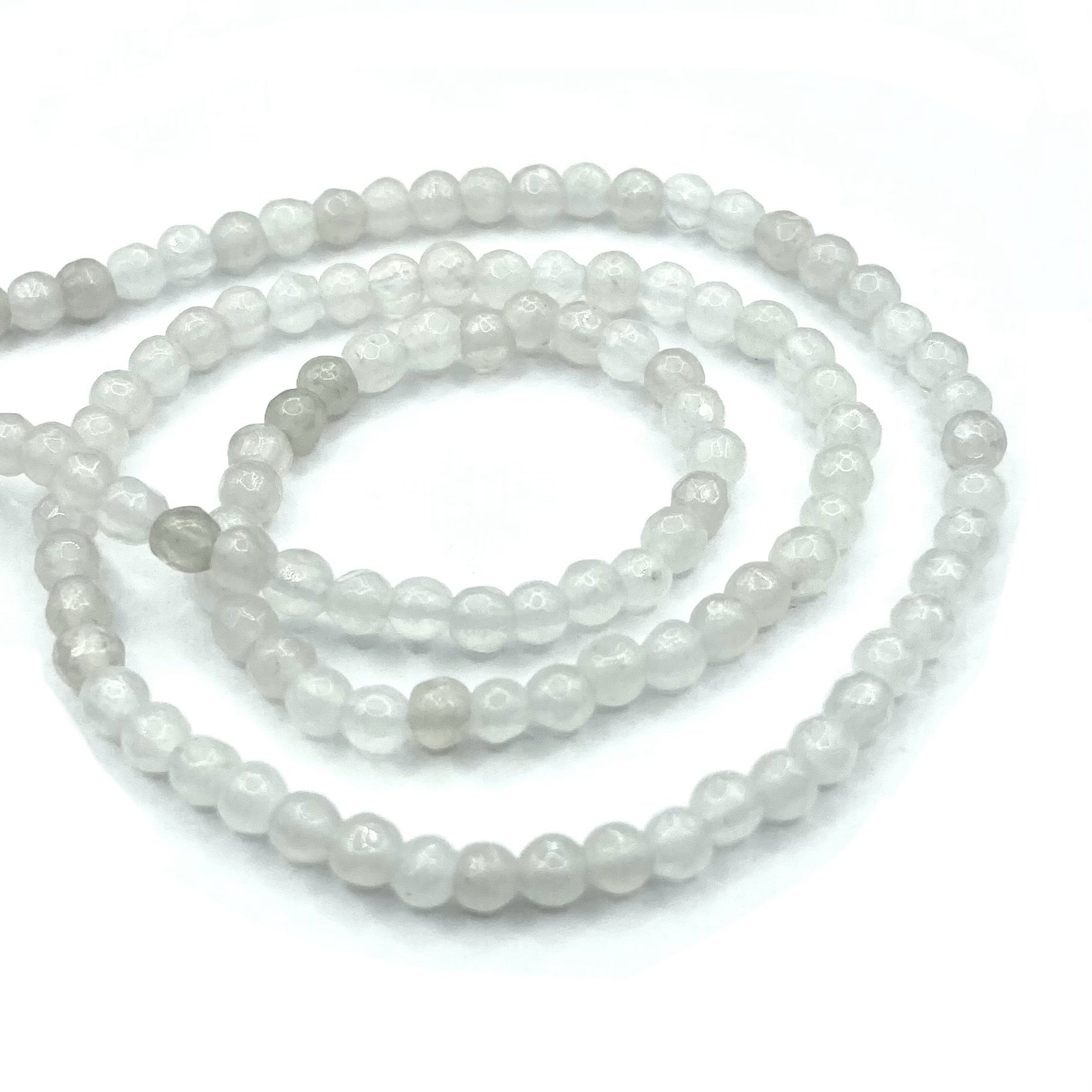 Agata Facetada | 3mm | Blanco matizado