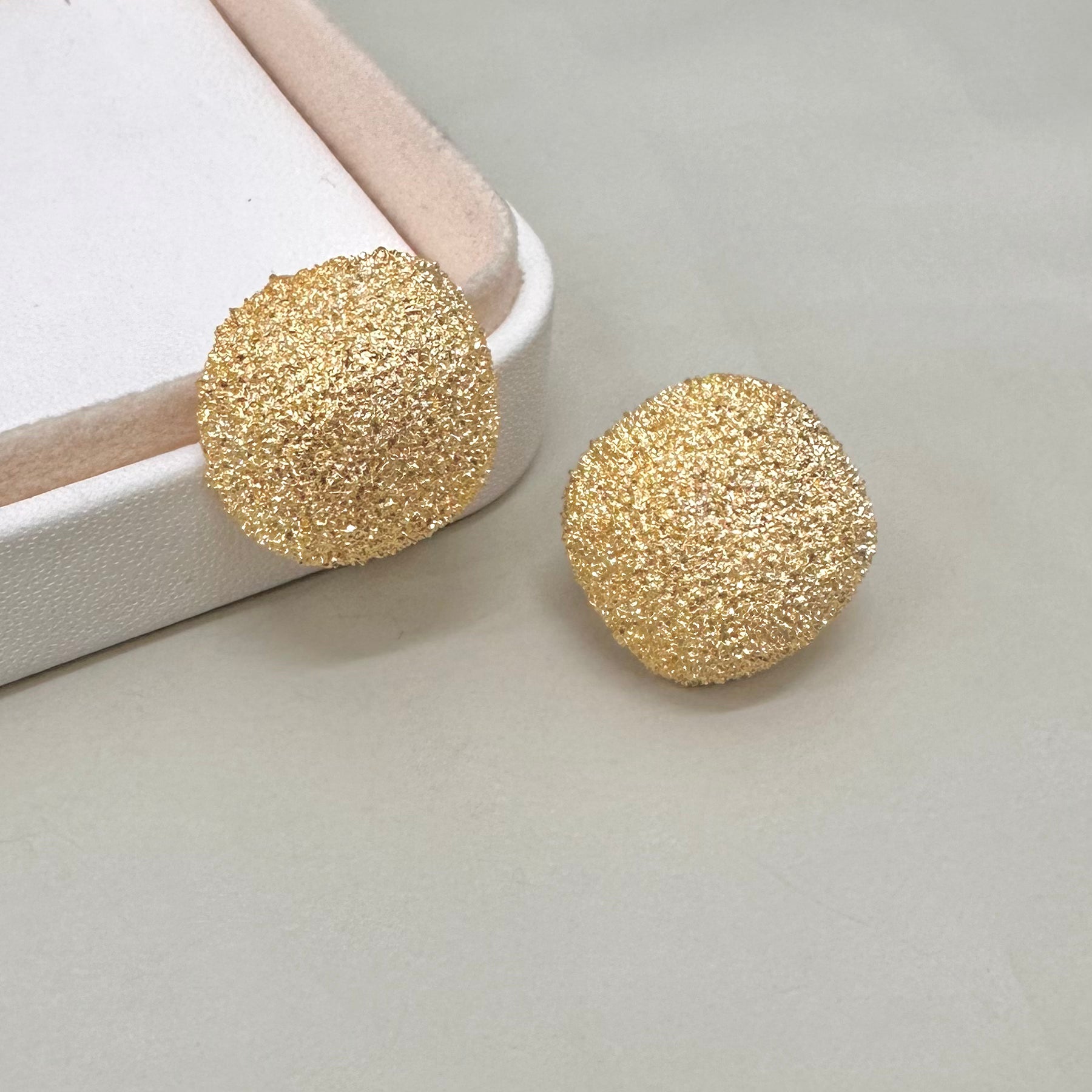 AROS BAÑO DE ORO | BOTON DE AZUCAR | 20MM