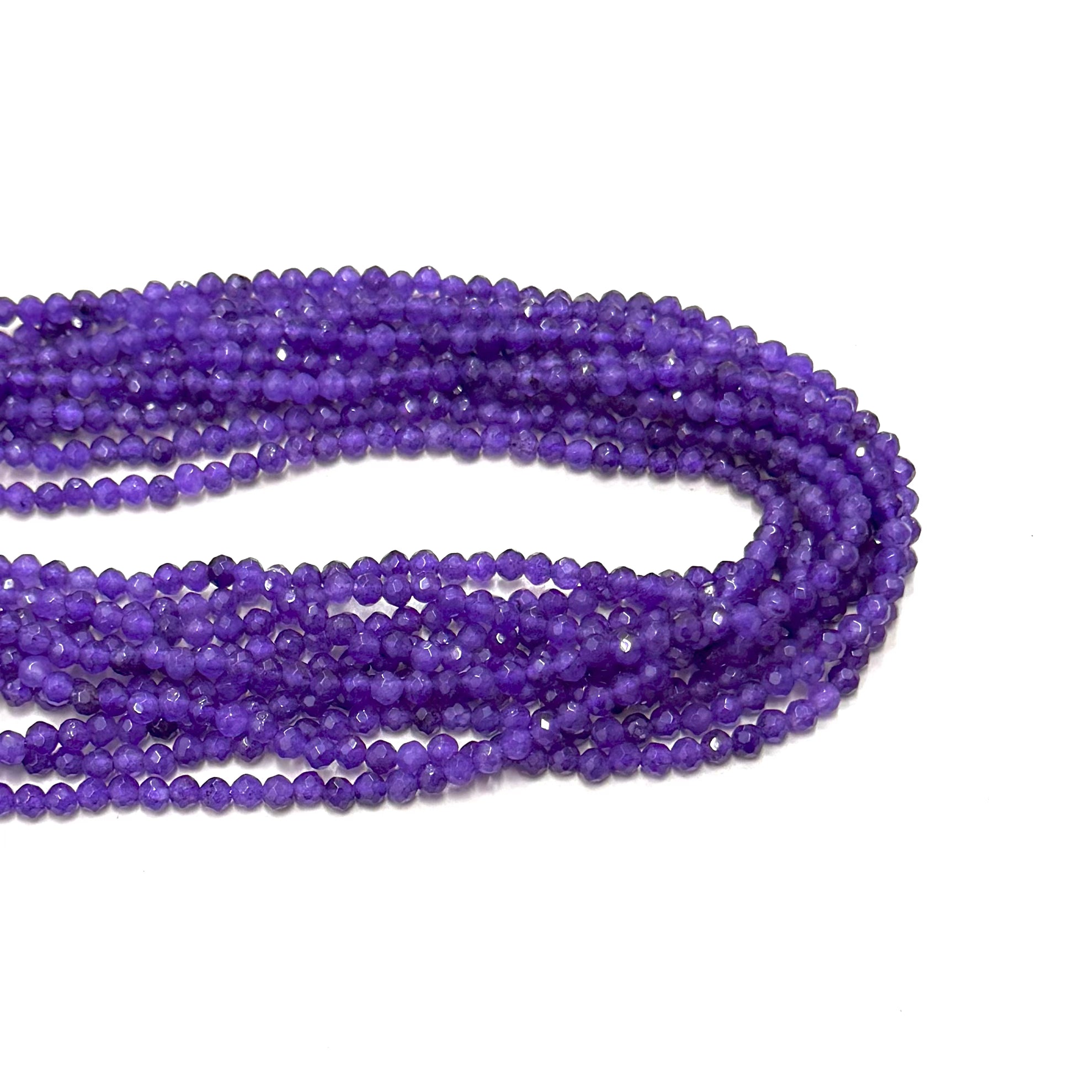 Agata Facetada | 4.5mm | Morado Oscuro Matizado