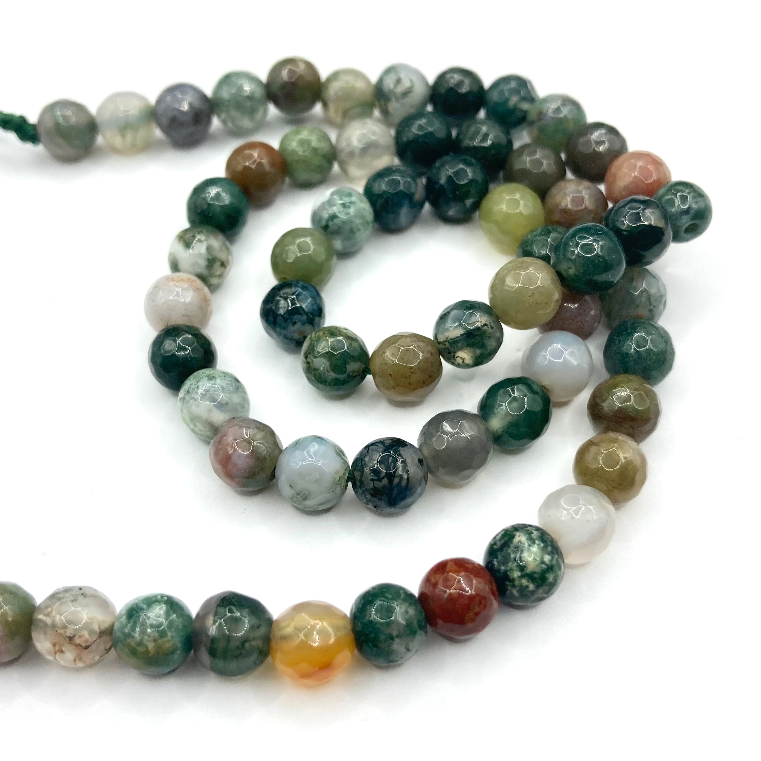 AGATA FACETADA | 6MM | COLOR INDIA