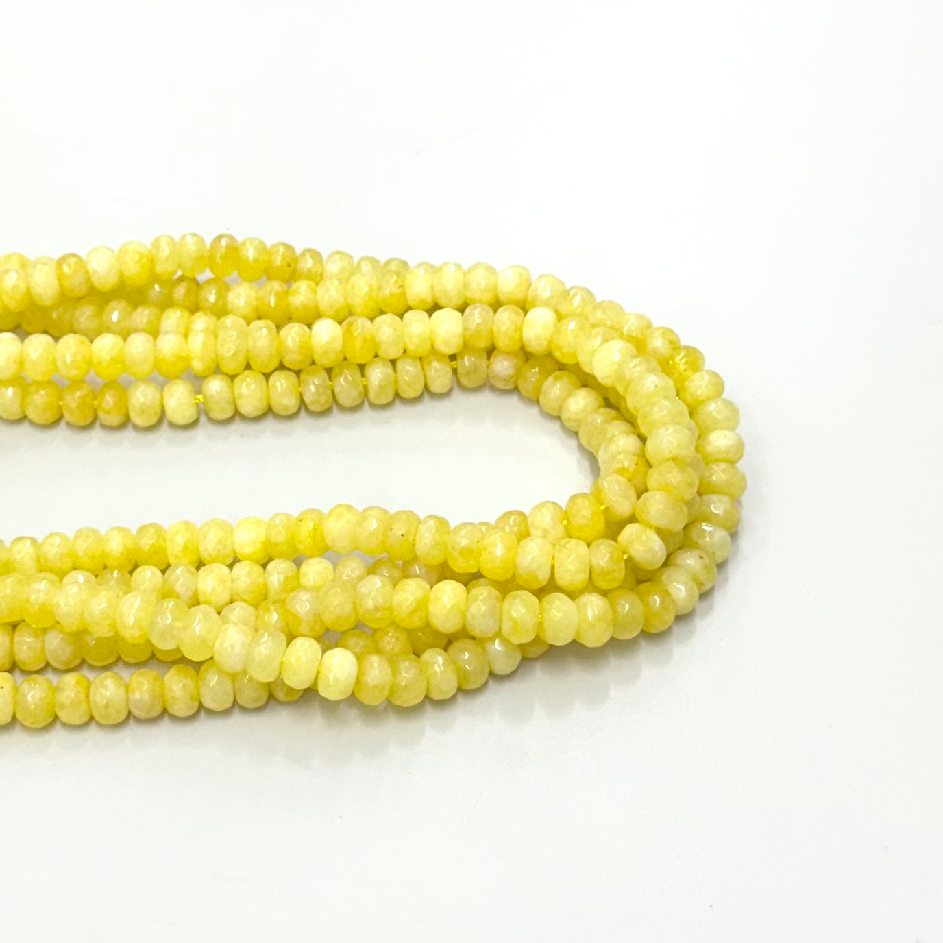 AGATA FACETADA RONDELL 8MM | AMARILLO MATIZADO