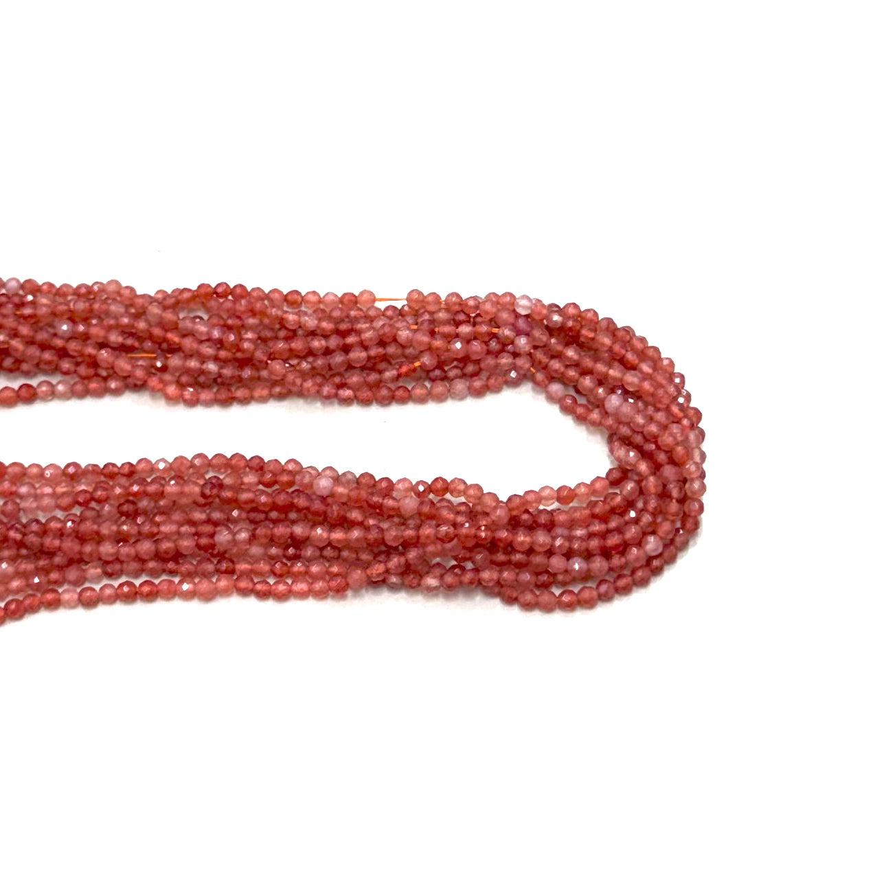 AGATA FACETADA | 3MM | ROJO ANARANJADO