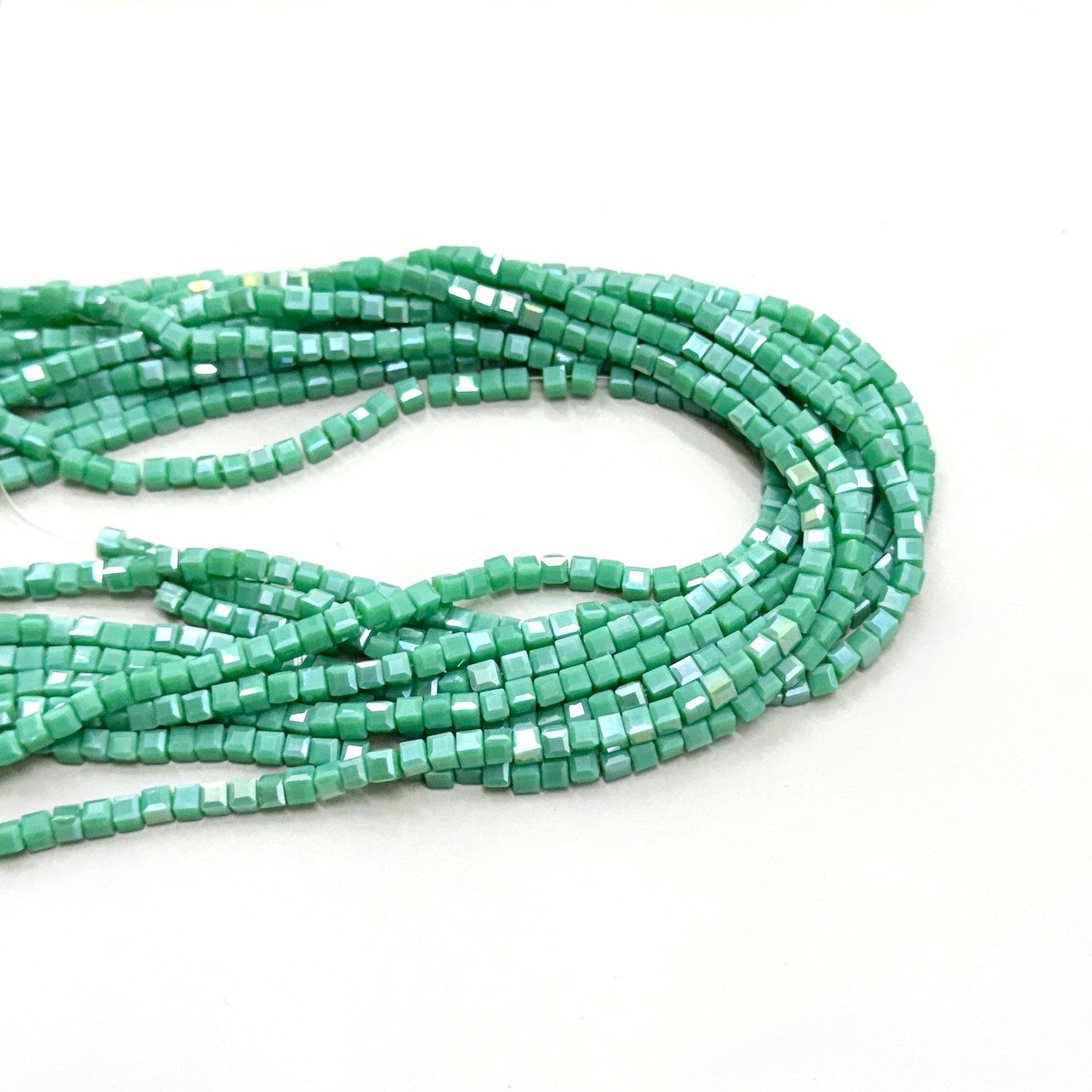 CRISTAL CUADRADO | 3MM | VERDE TURQUESA TORNASOL