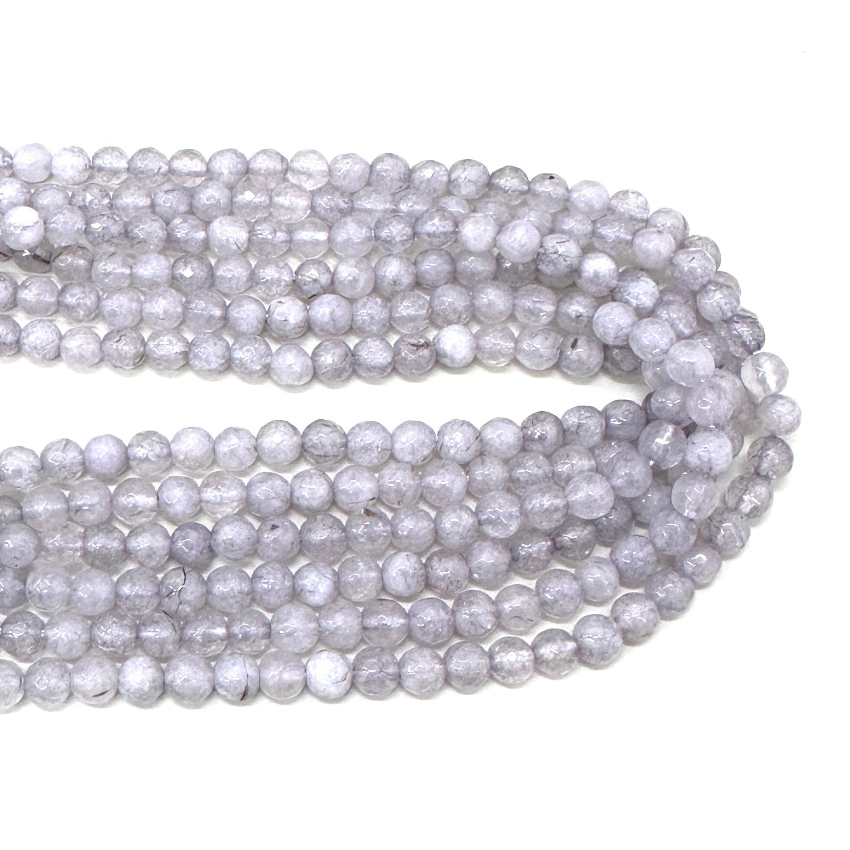 AGATA FACETADA | 6MM | GRIS MATIZADO