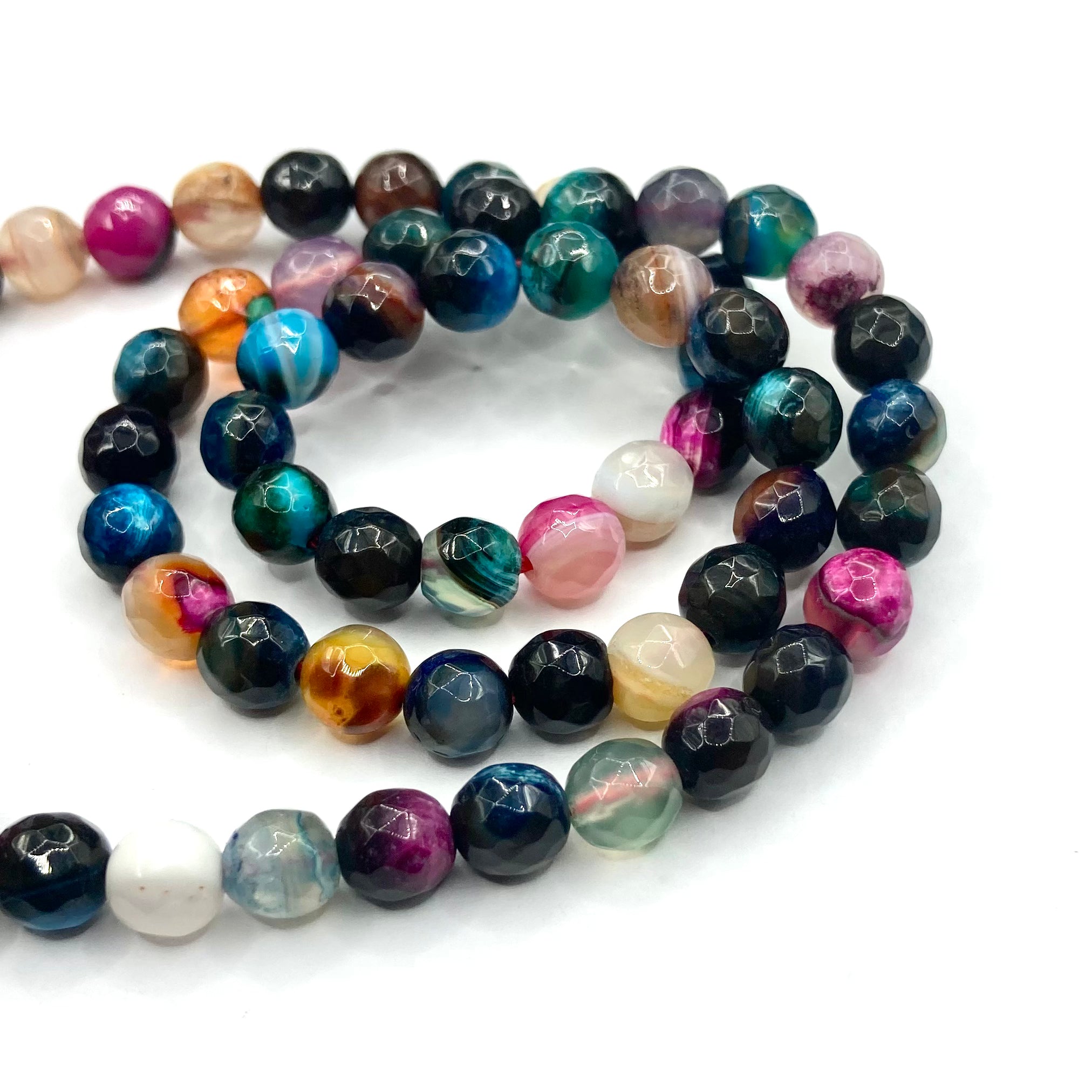 Agata Facetada | 6mm | Mix Multicolor 3