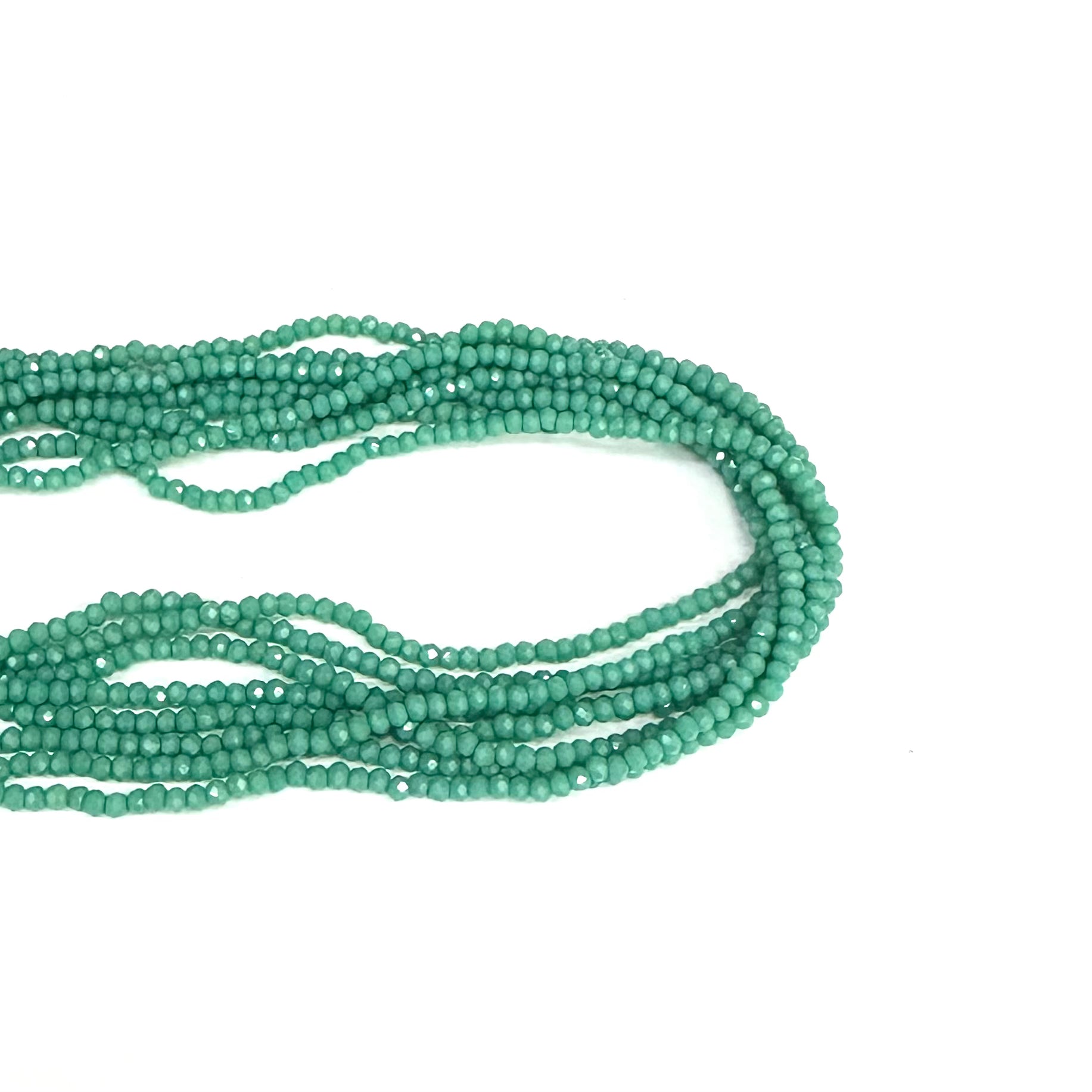 CRISTAL CHATO | 3MM | VERDE TURQUESA OSCURO OPALESCENTE