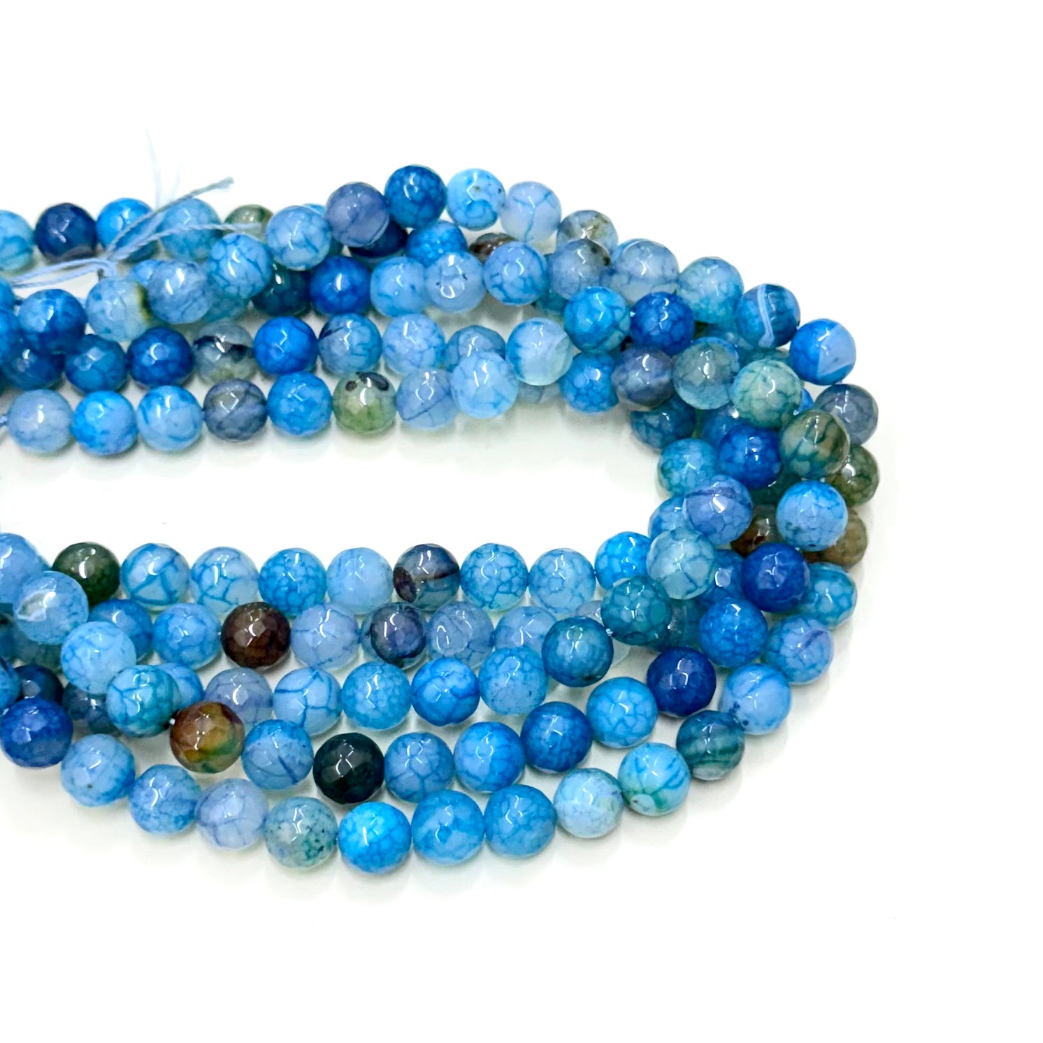 AGATA FACETADA | 10MM | AZUL MATIZADO