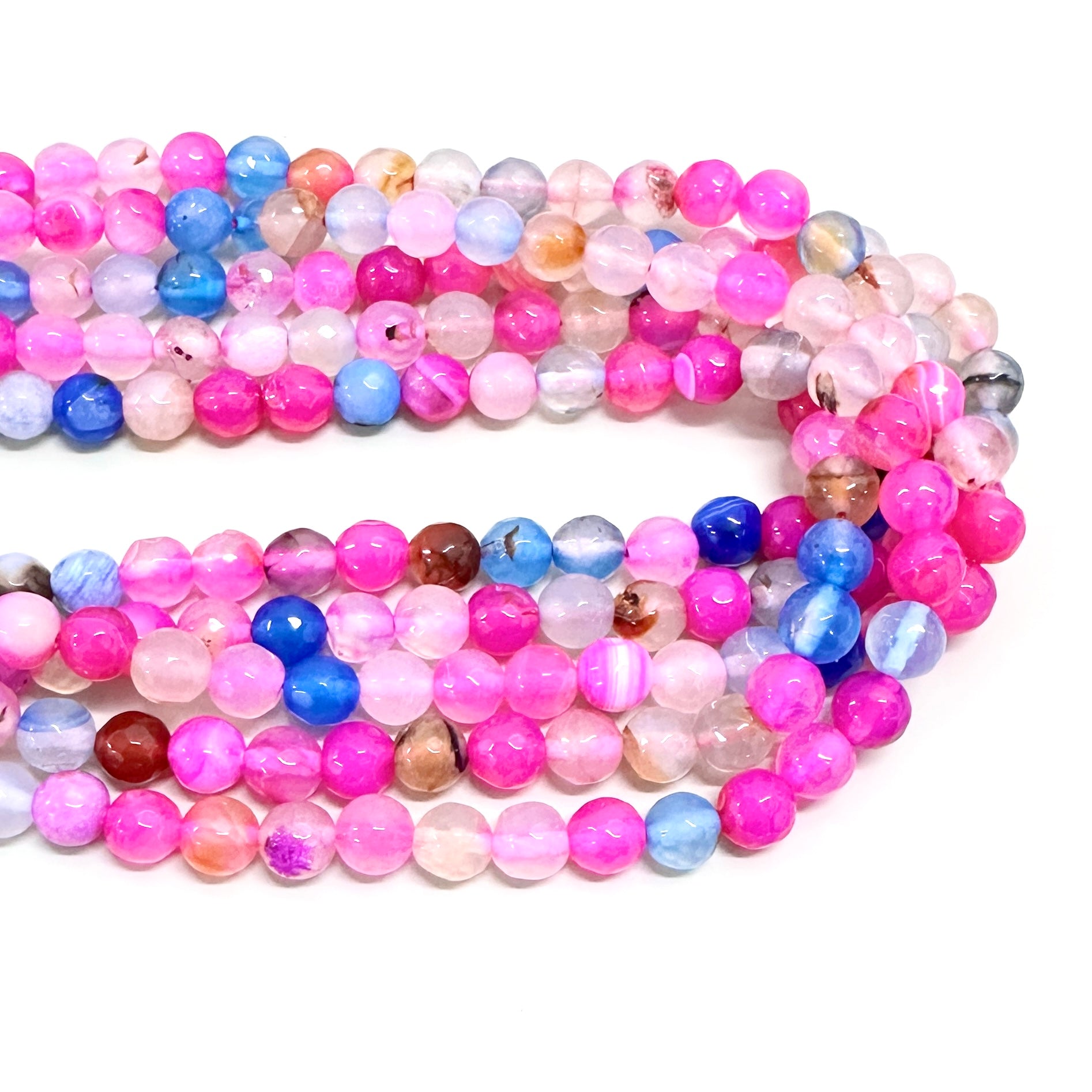 AGATA FACETADA | 8MM | AZUL FUCSIA TRASLUCIDO