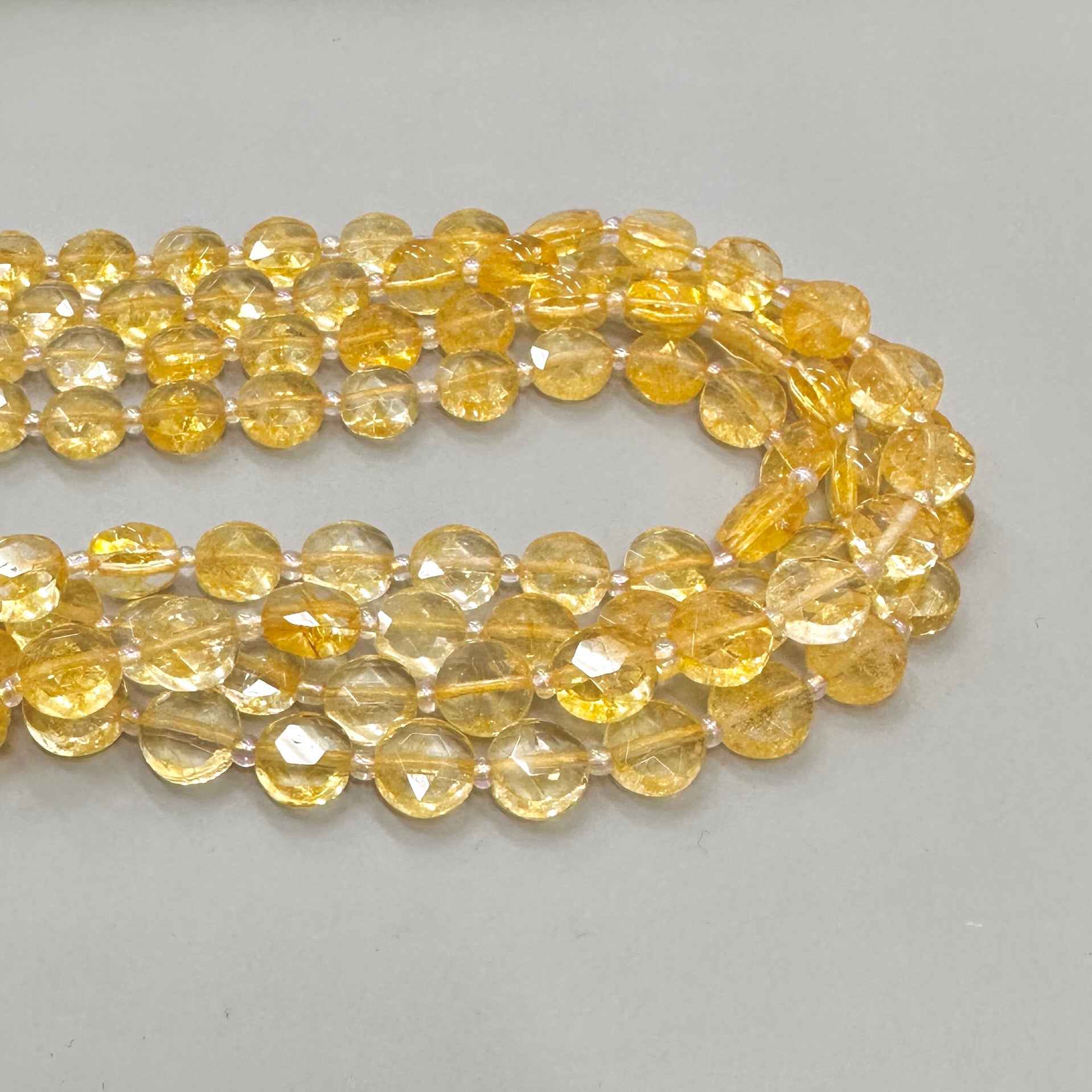 PIEDRA COIN FACETADA  | CITRINO