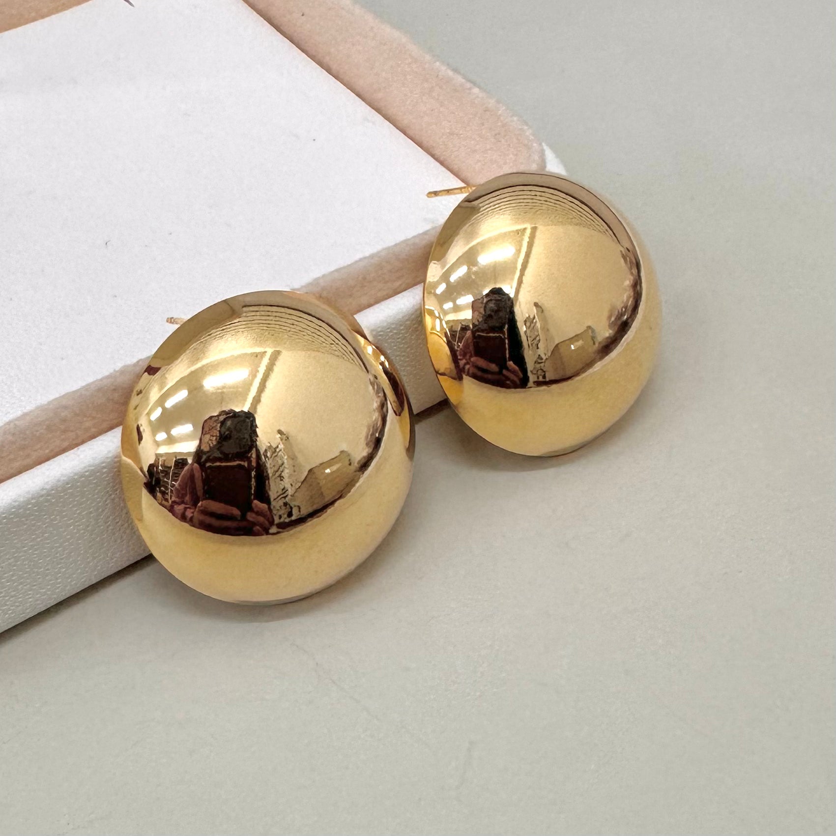 AROS BAÑO DE ORO | ESFERAS LISAS | 25MM