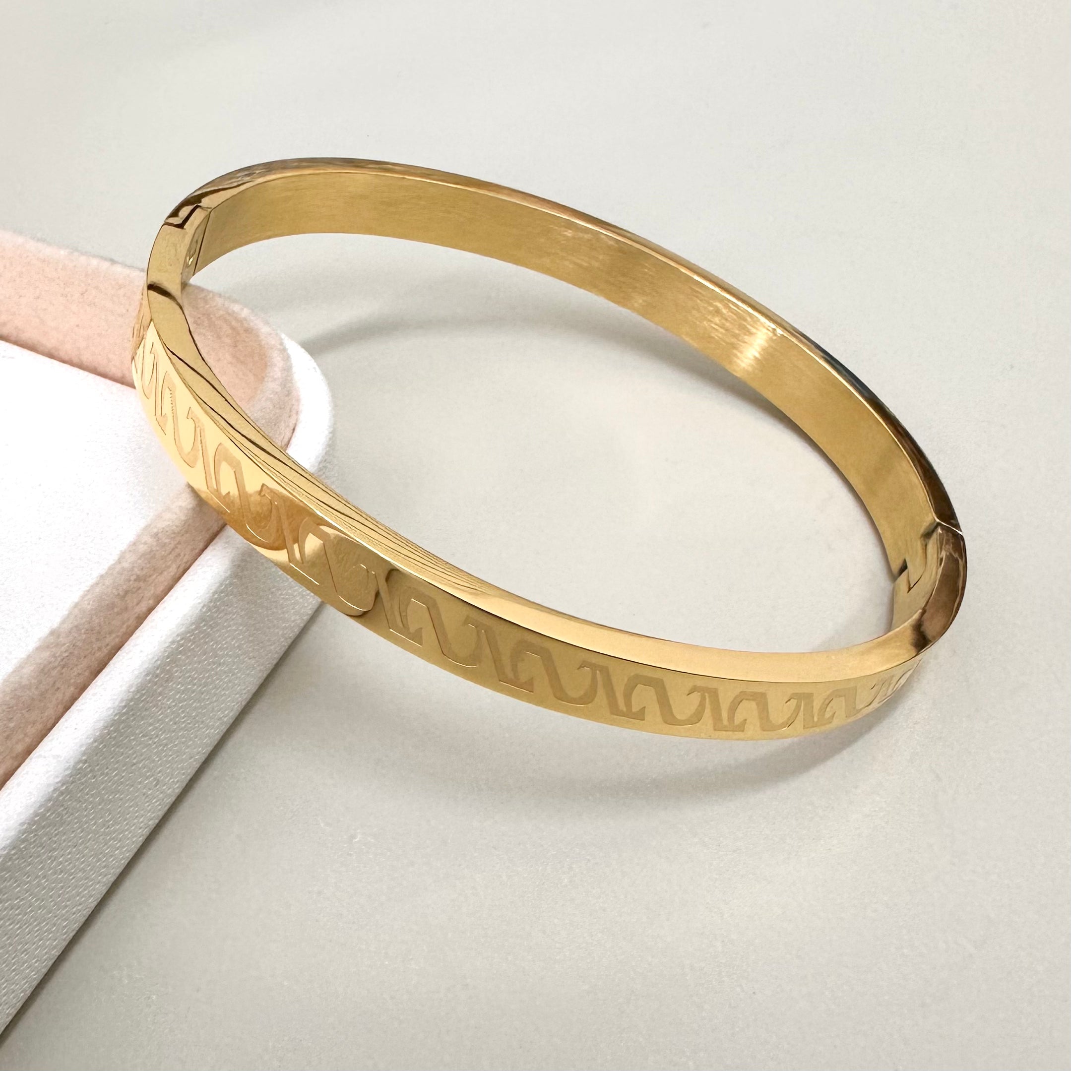 PULSERA RIGIDA | GRABADO OLAS EN S