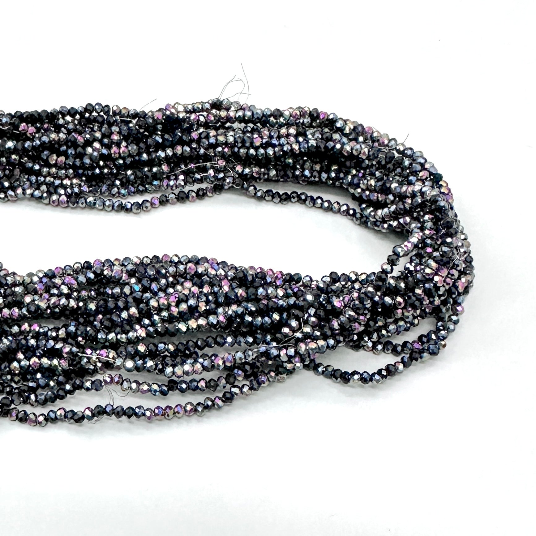 CRISTAL CHATO | 2.5MM| NEGRO BI COLOR DORADO GRAFITO ROSADO