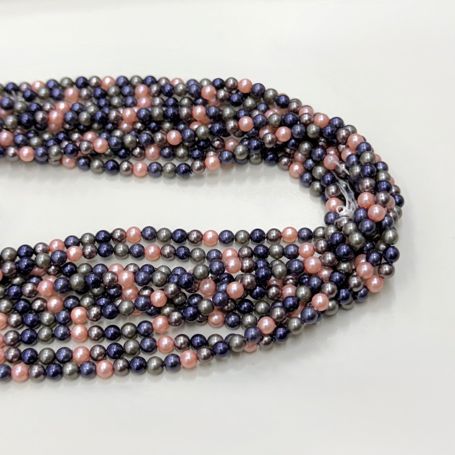 PERLA SHELL | 4MM | MIX AZUL Y ROSA