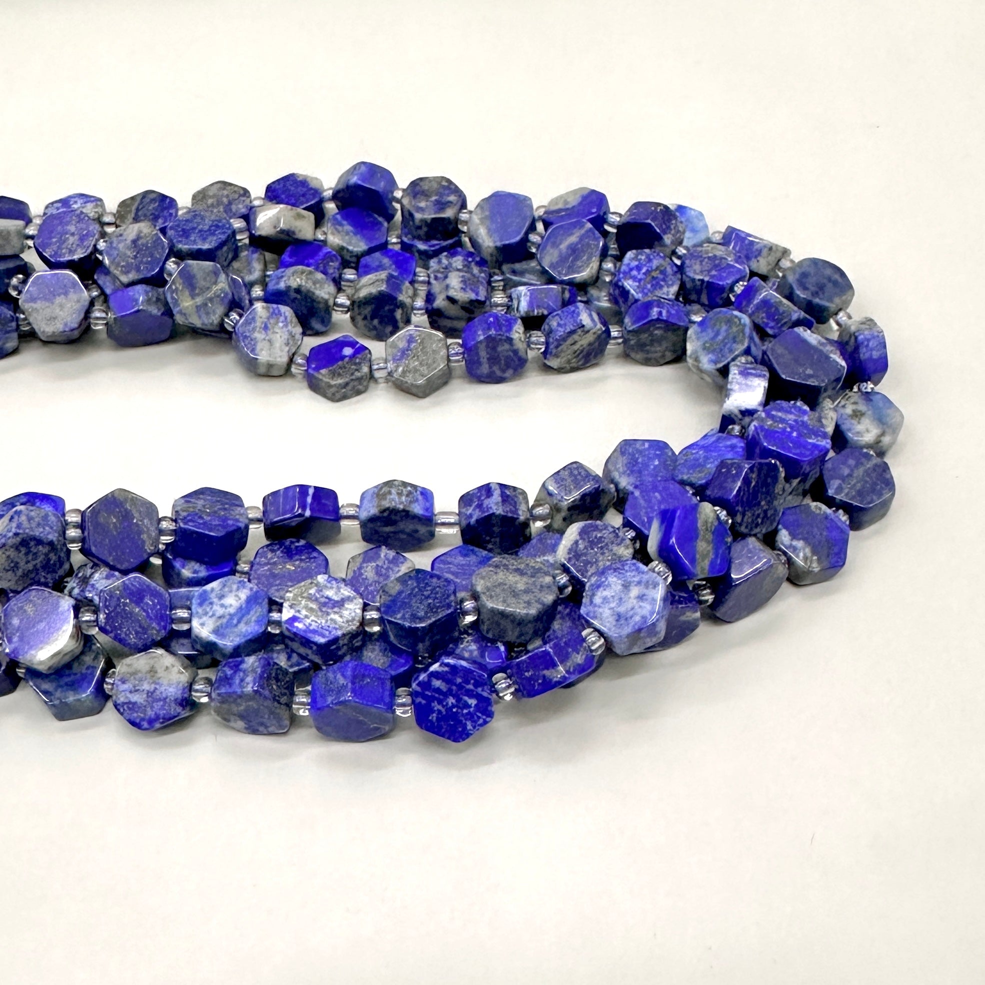 PIEDRA HEXAGONAL PLANA | LAPISLAZULI