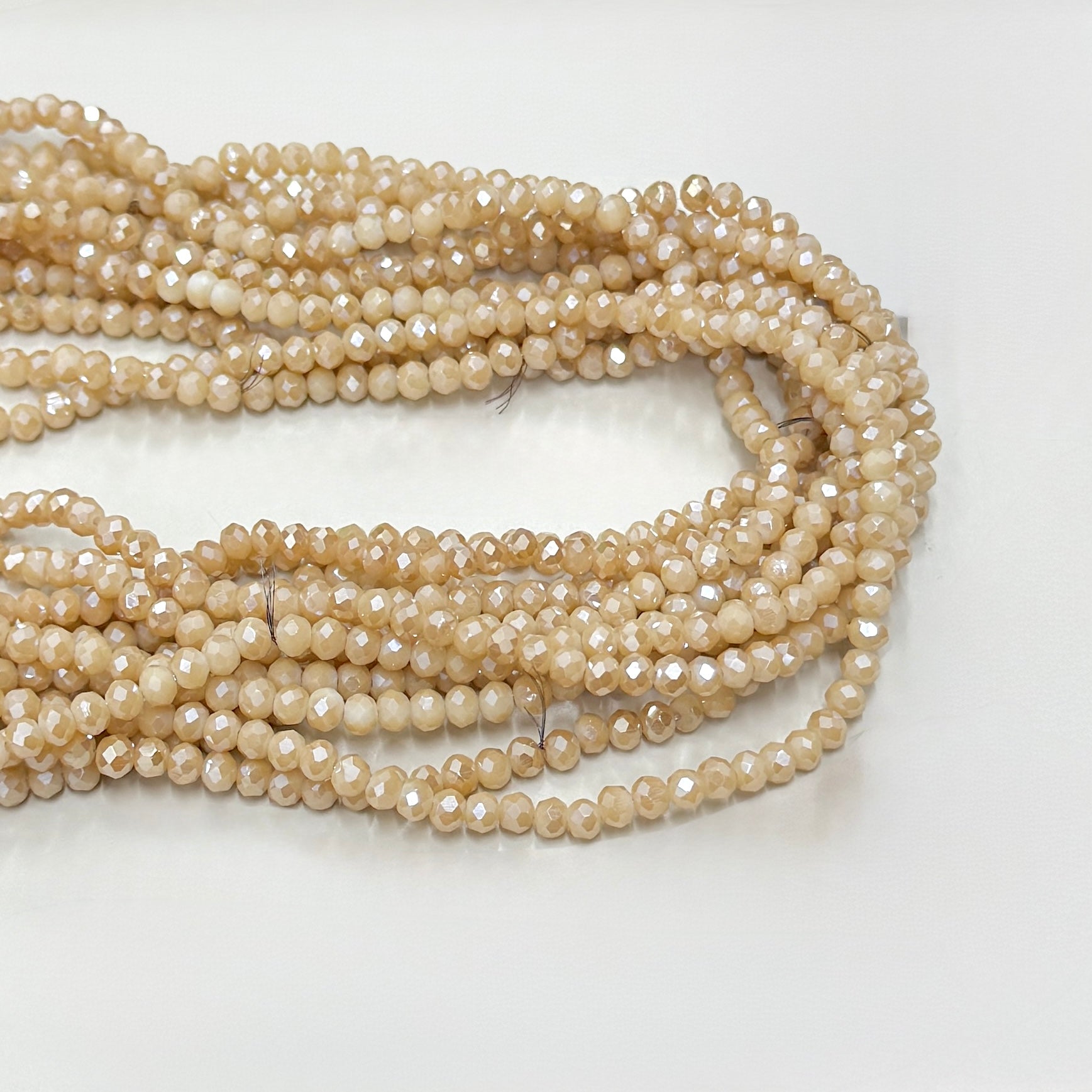 Cristal Chato | 4mm | Tornasol Matte Crema