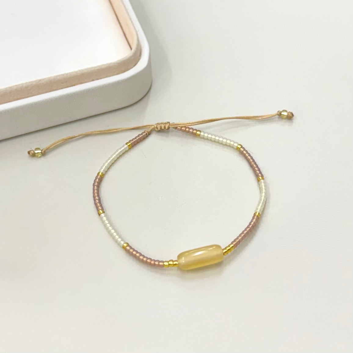 PULSERA NUDE | ACRILICO AMARILLO | LUNAM
