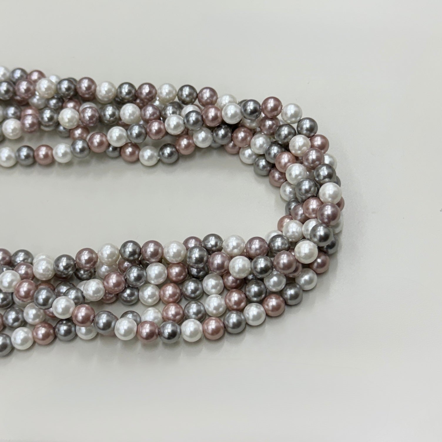 PERLA SHELL | 6MM | MIX BLANCO GRIS LILA