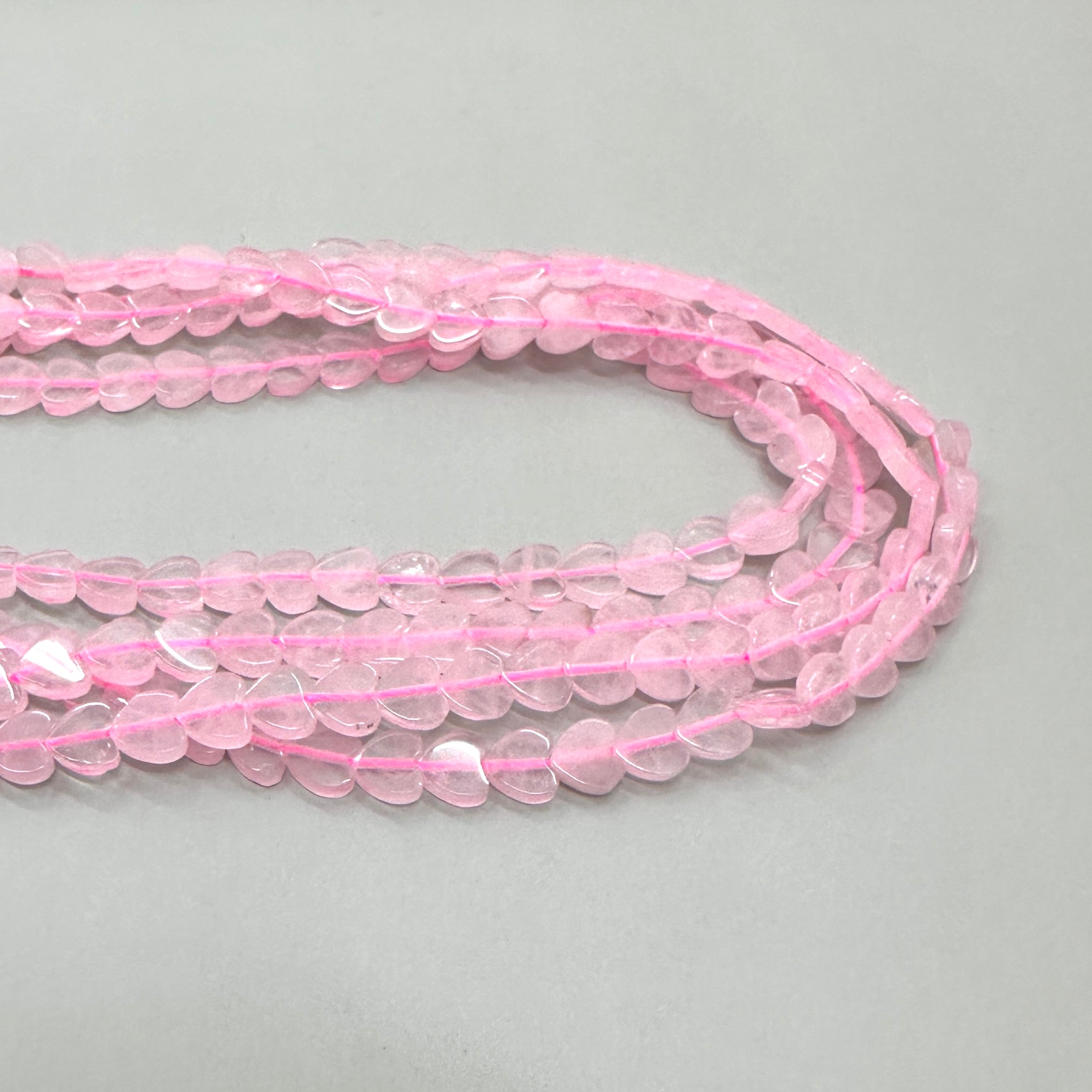 CORAZON PLANO DE PIEDRAS | CUARZO ROSADO | 6MM