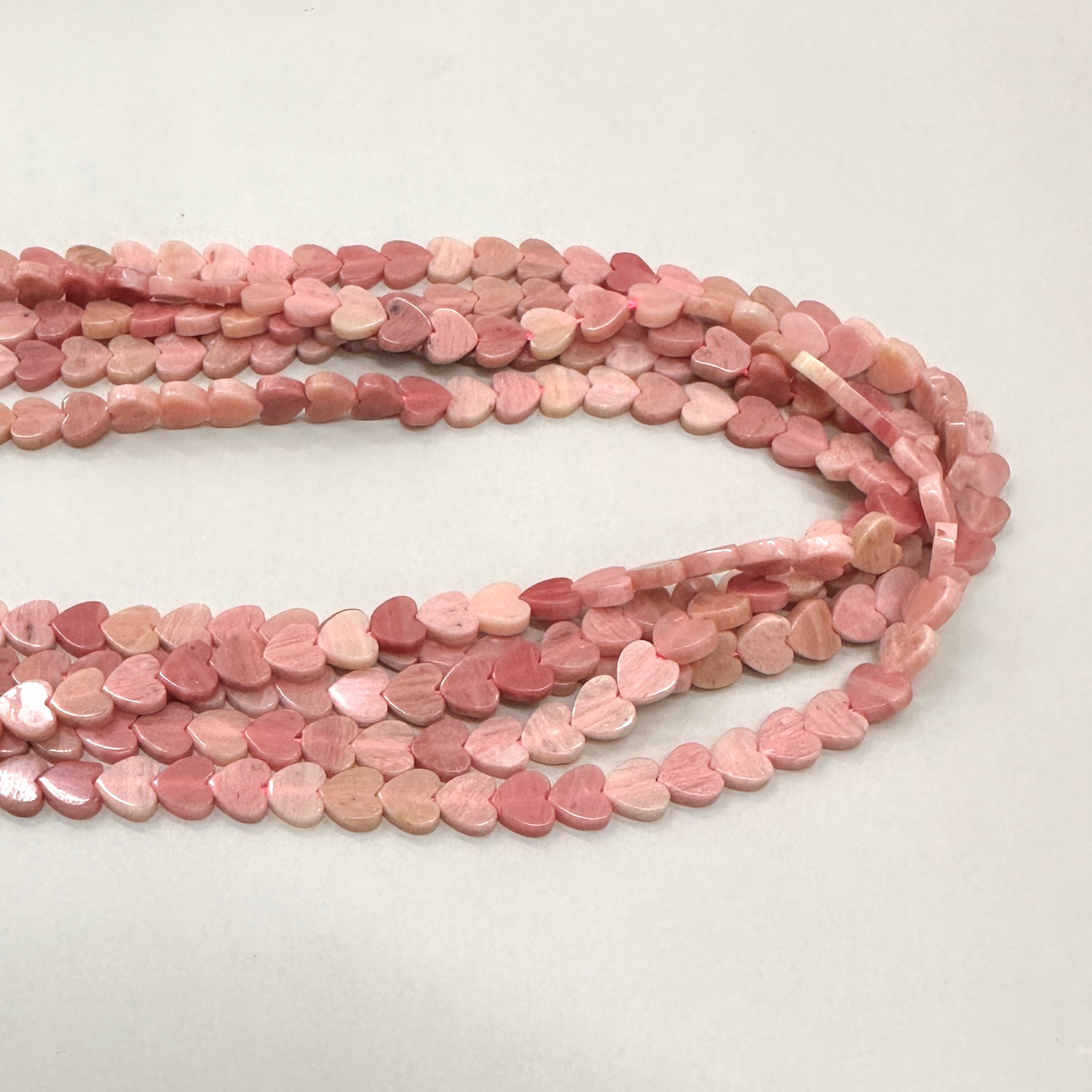 CORAZON PLANO DE PIEDRAS | RODOCROSITA | 6MM