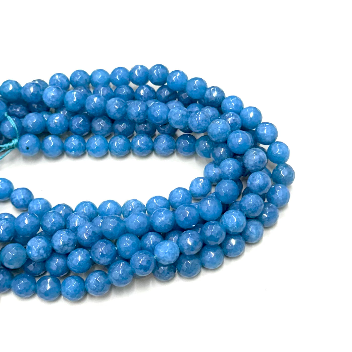 AGATA FACETADA | 10MM | AZUL PETROLEO CLARO