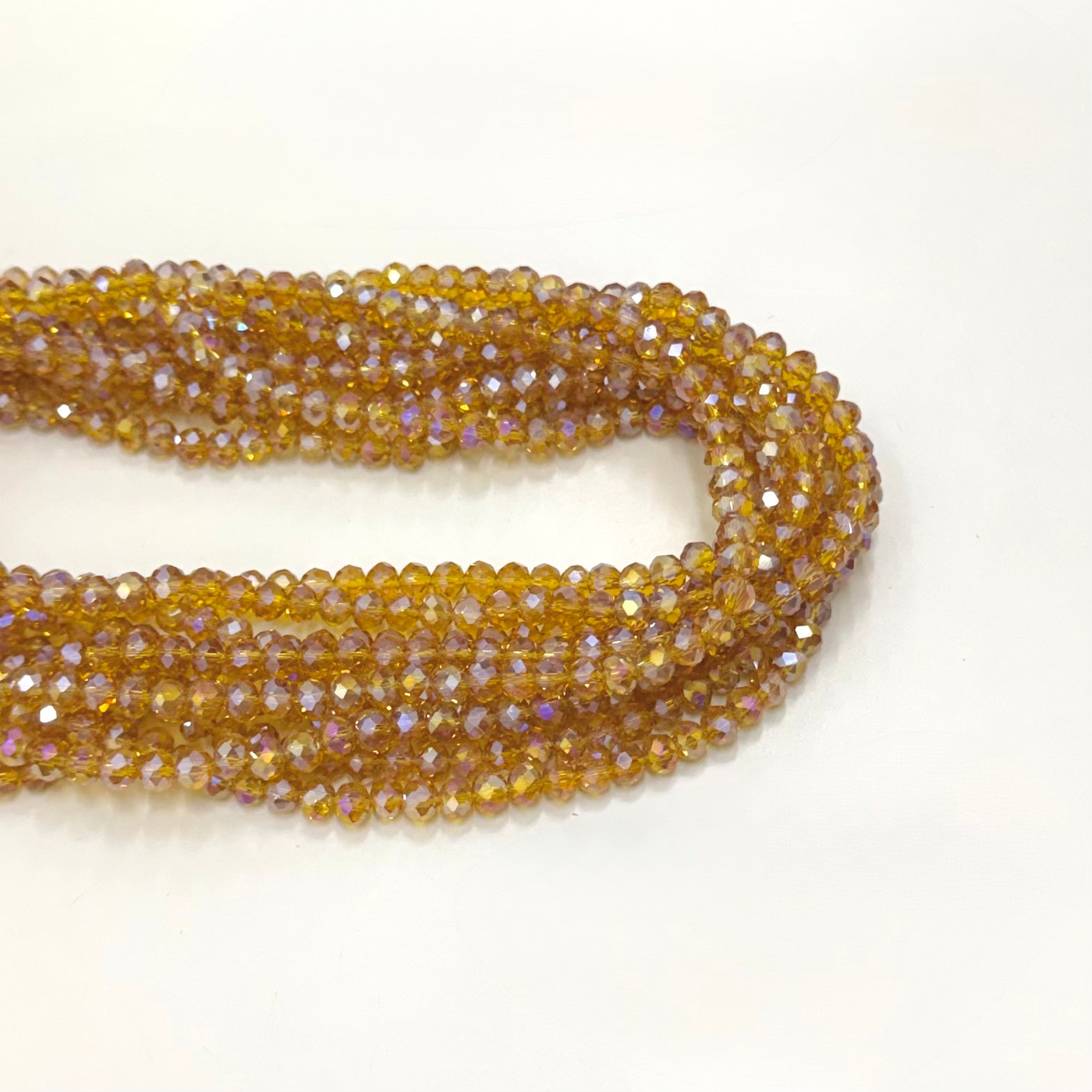 Cristal chato | 6 mm | Tornasol Translúcido Miel