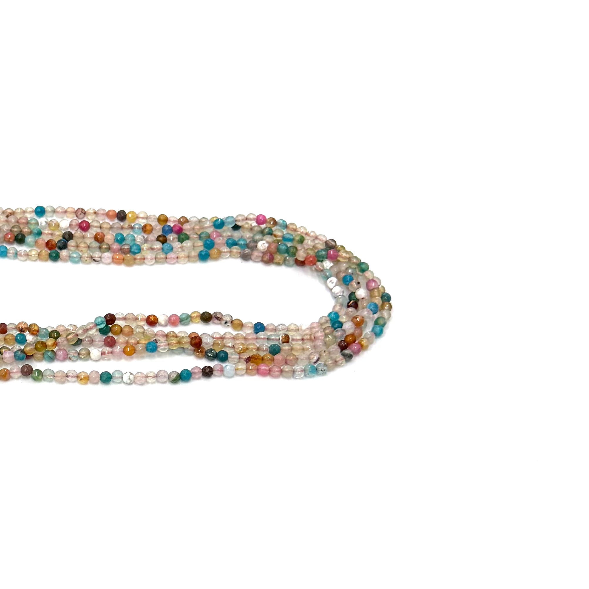 AGATA FACETADA | 3MM | MIX CELESTE MALVA