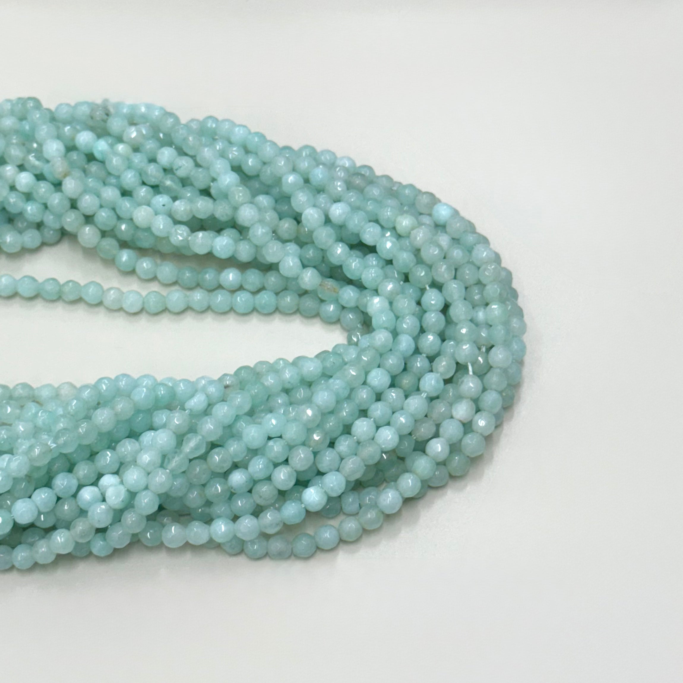 AGATA FACETADA | 4MM | VERDE AGUA