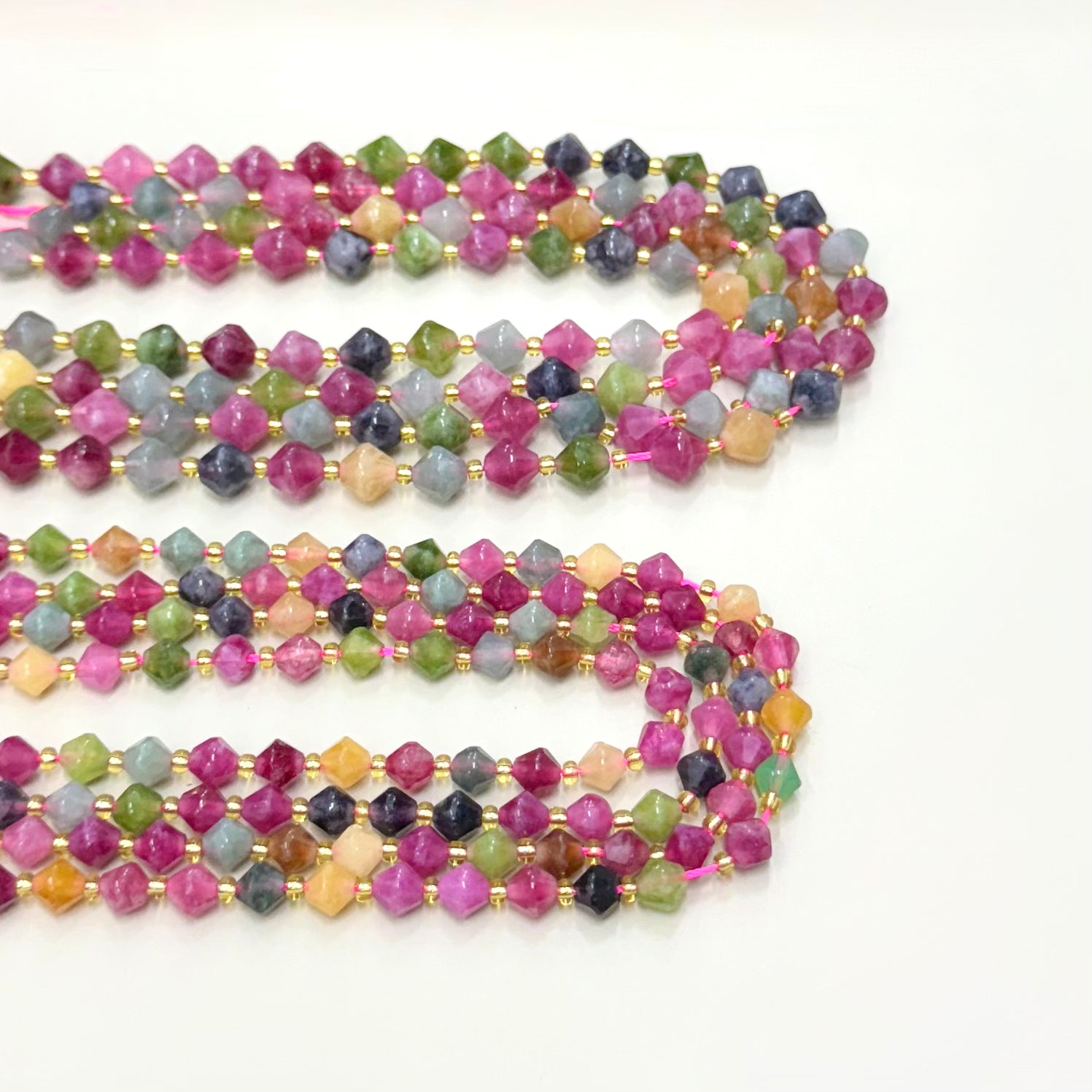 PIEDRA ROMBO FACETADA | JADE TURMALINADO