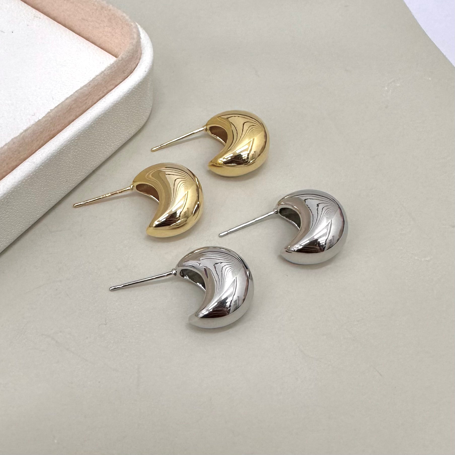 AROS BAÑO DE ORO | LUNA MENGUANTE | 15MM