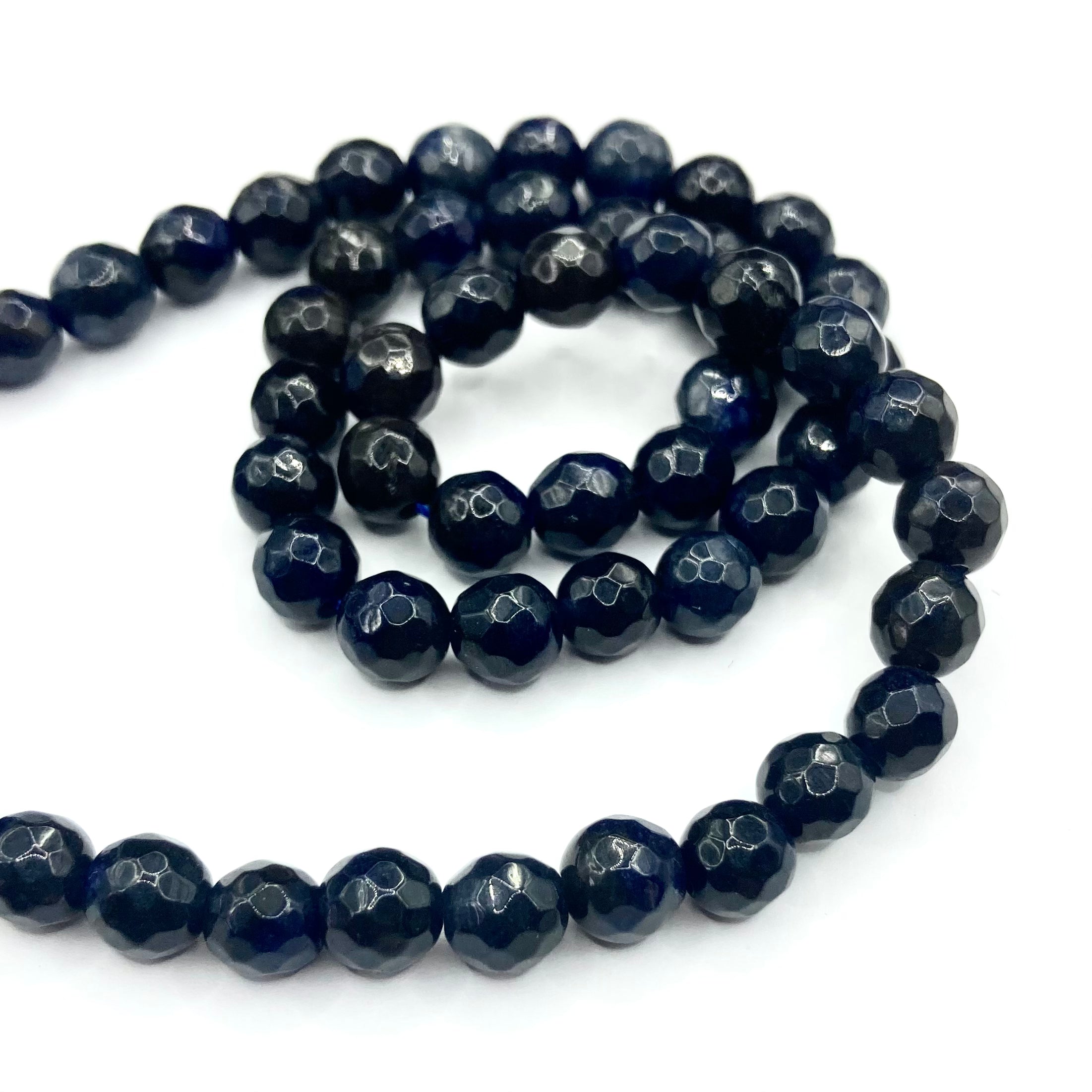 Agata Facetada | 6mm | Azul prusia
