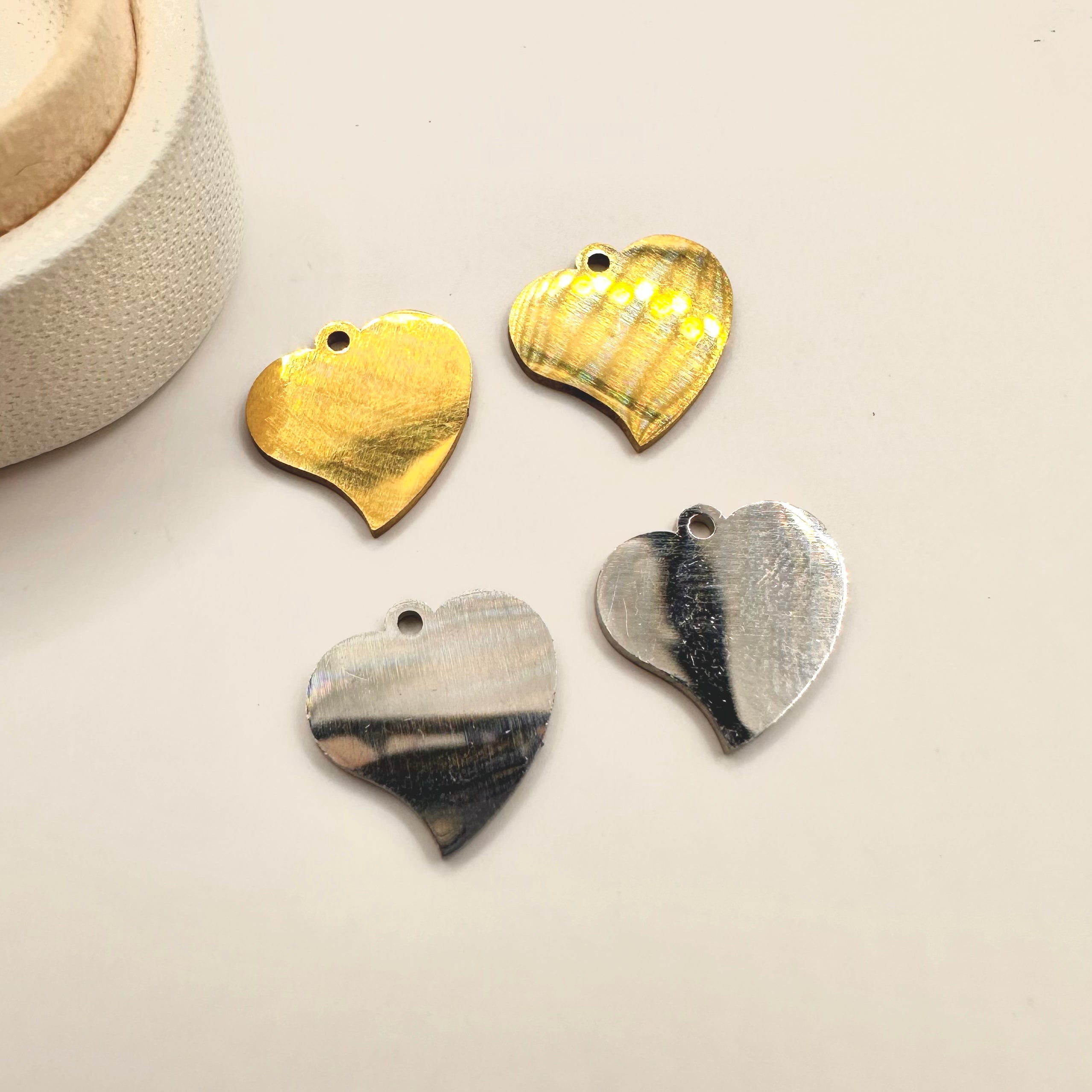 COLGANTE ACERO | CORAZON CURVO