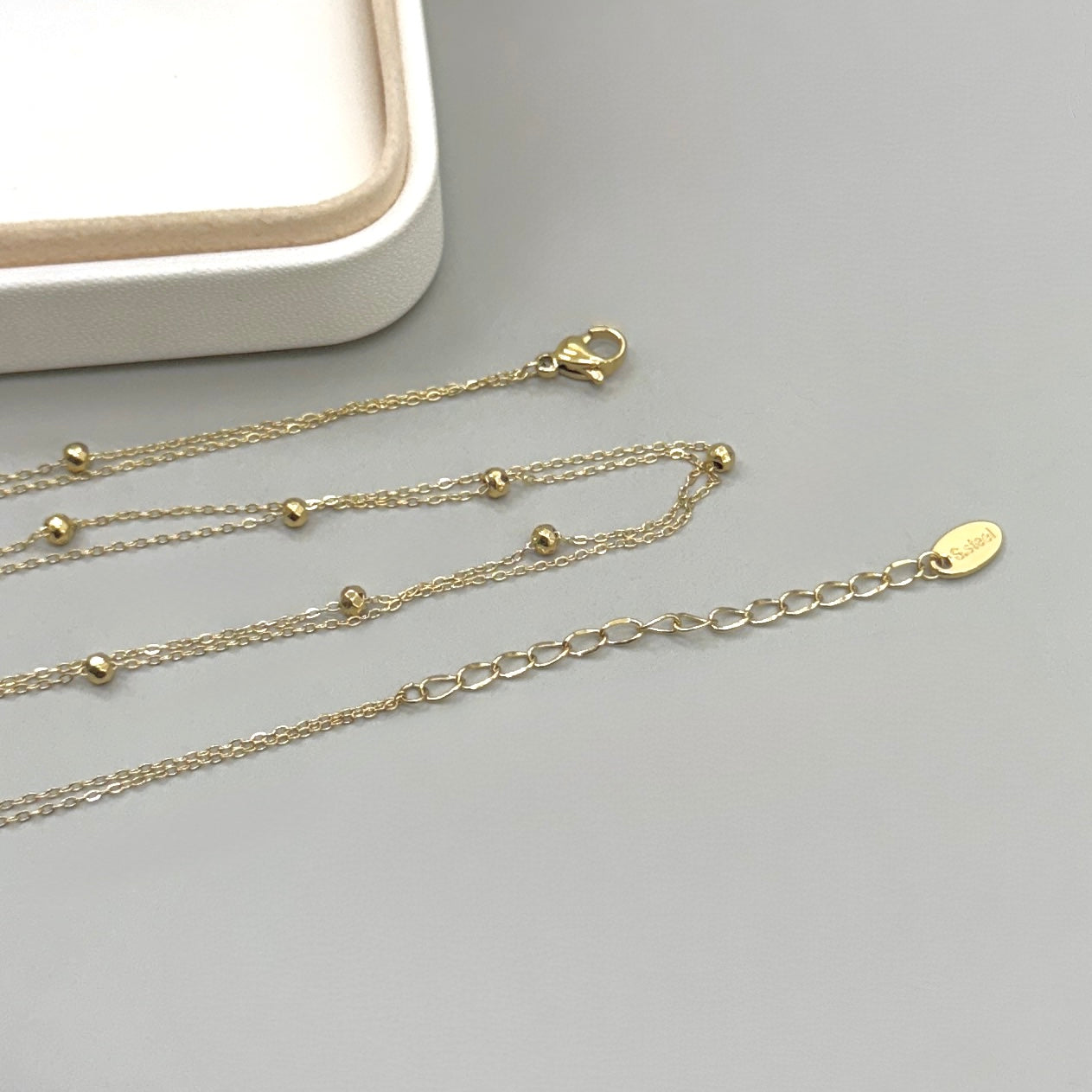 COLLAR CADENA | DOBLE CADENA CON BOLITA