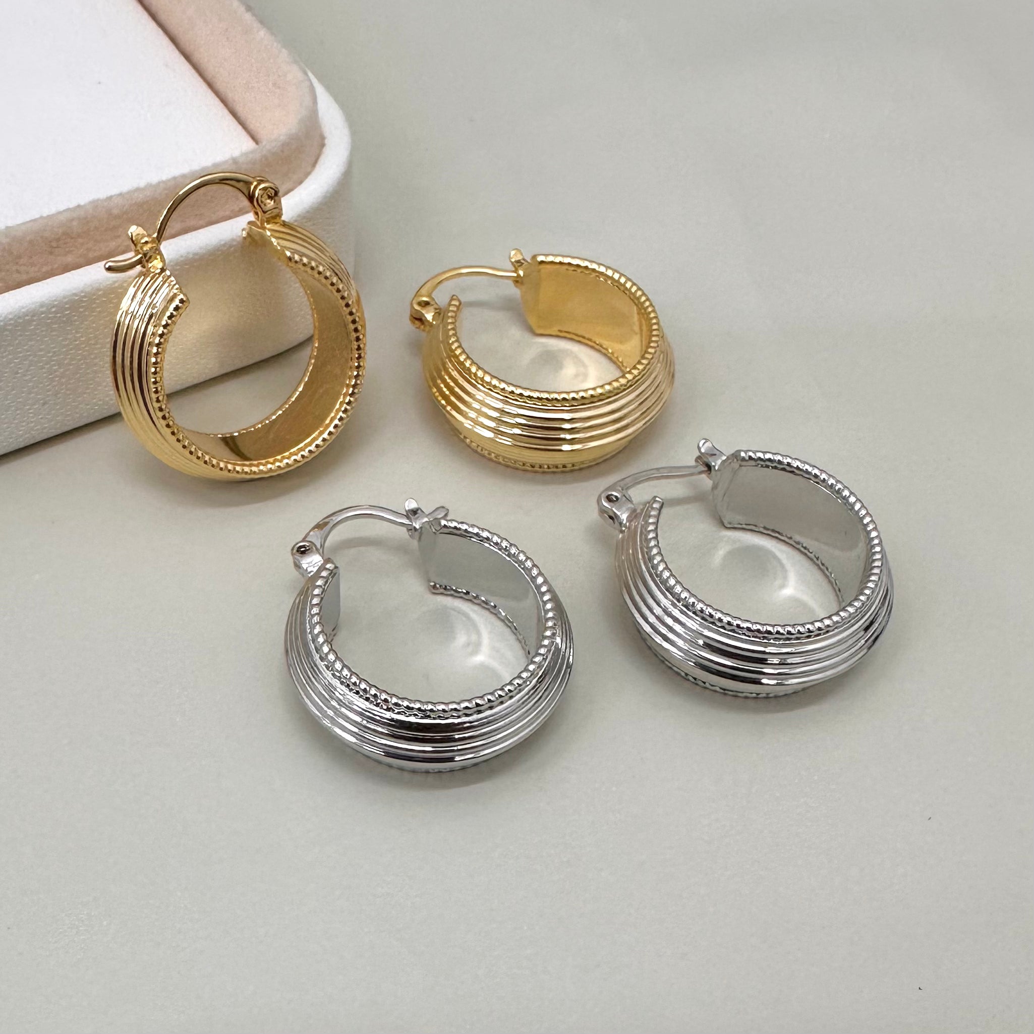 AROS BAÑO DE ORO | ARGOLLA BALI | 23MM