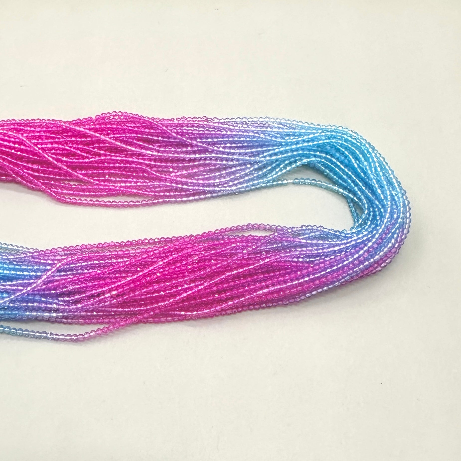 CRISTALES MINERALES FACETADO | DEGRADE AZUL FUCSIA