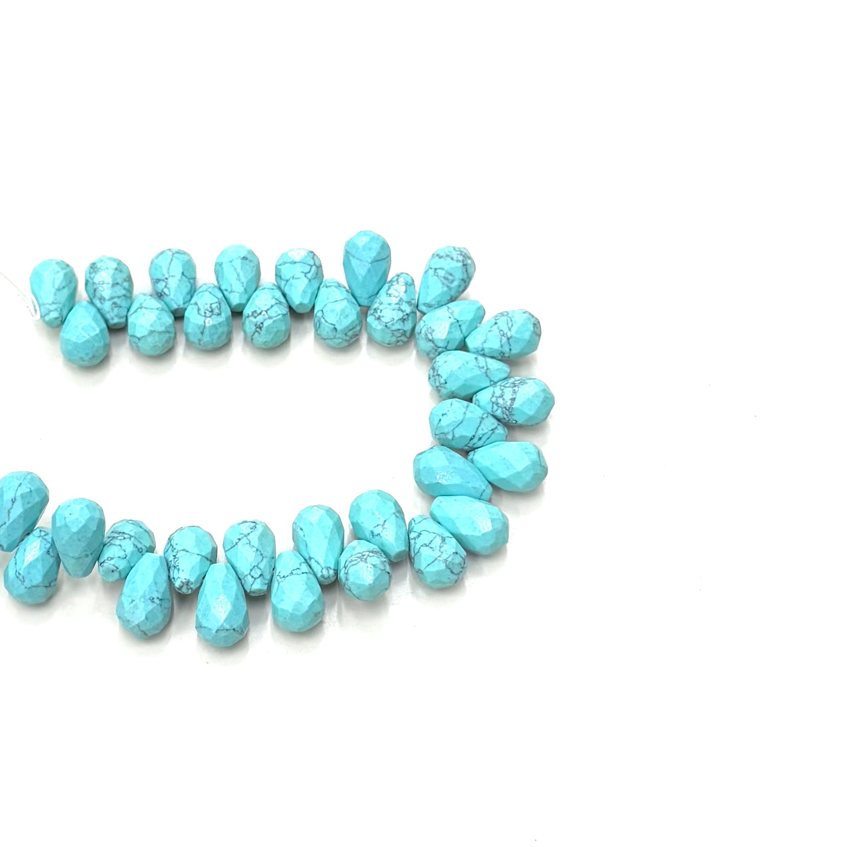 GOTA FACETADA | 12X8MM | TURQUESA