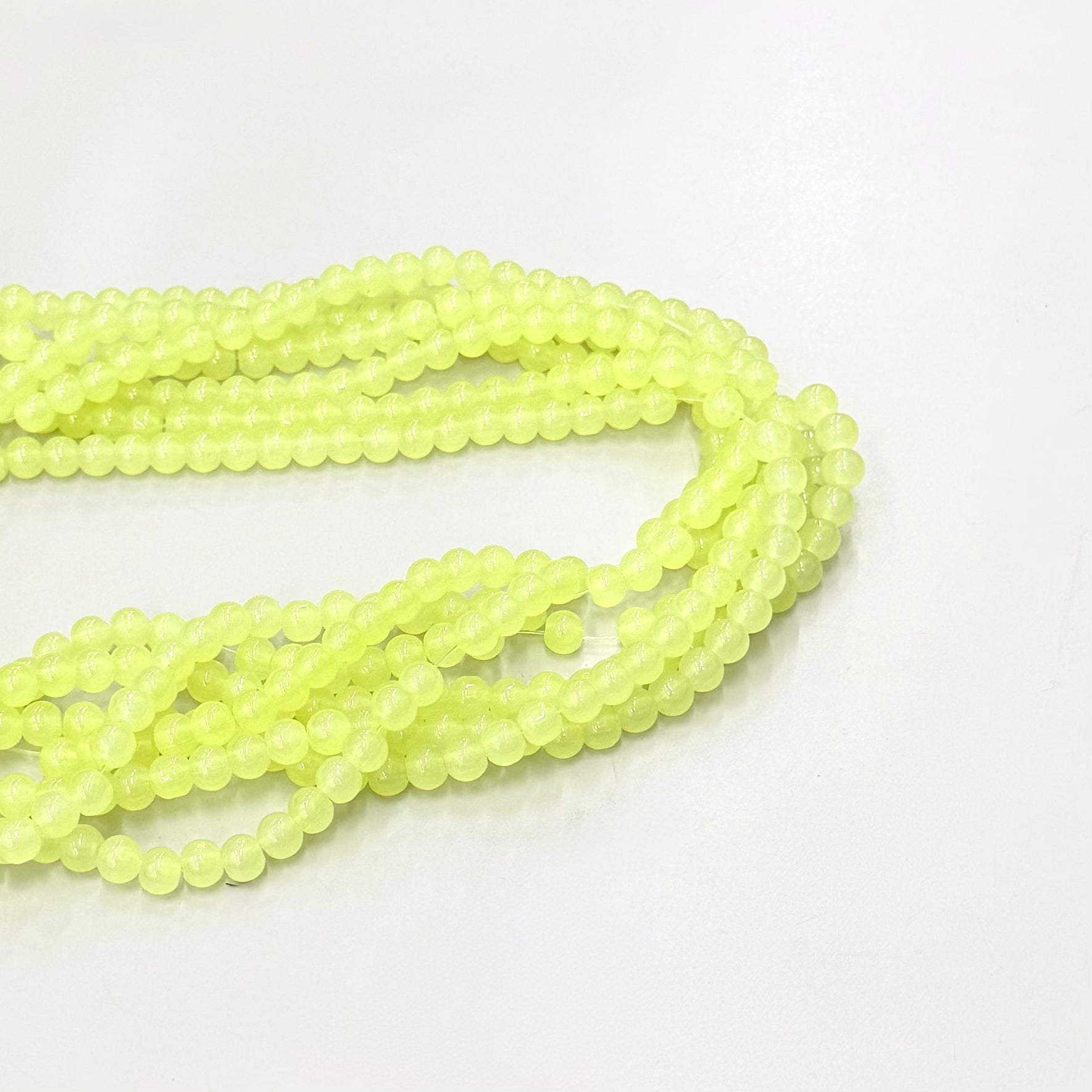 PERLA DE VIDRIO | VERDE LIMON TRASLÚCIDO