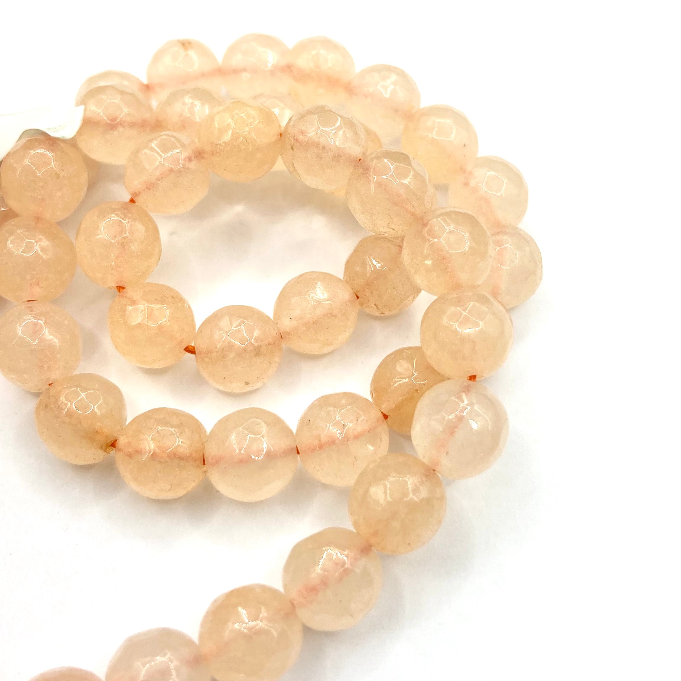 Agata Facetada | 8mm | Damasco Transp