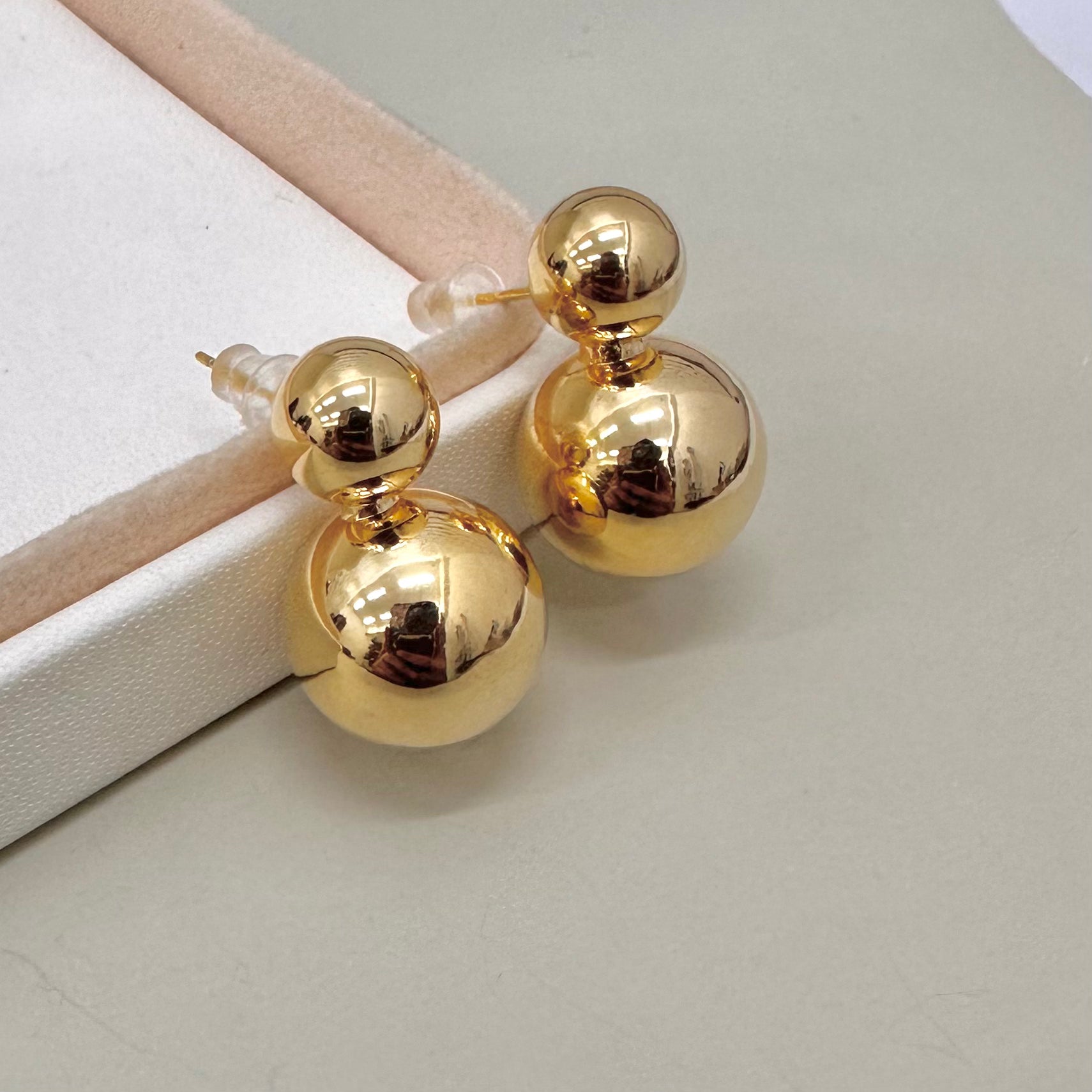 AROS BAÑO DE ORO | DOBLE ESFERA | 27MM
