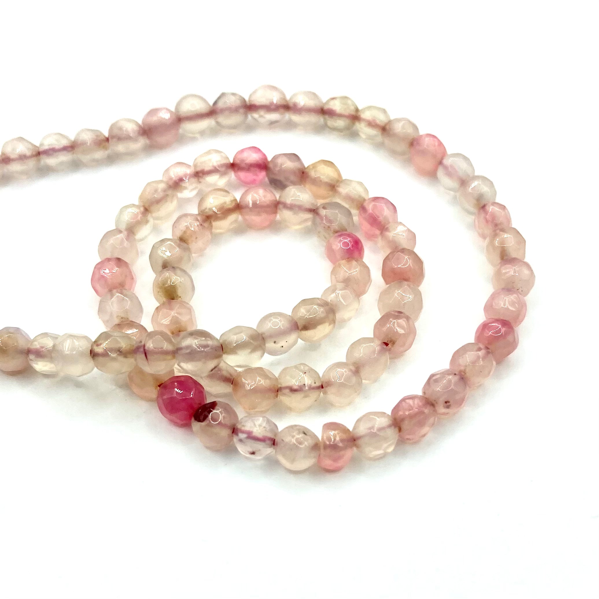 Agata Facetada | 4mm | Rosado degradé