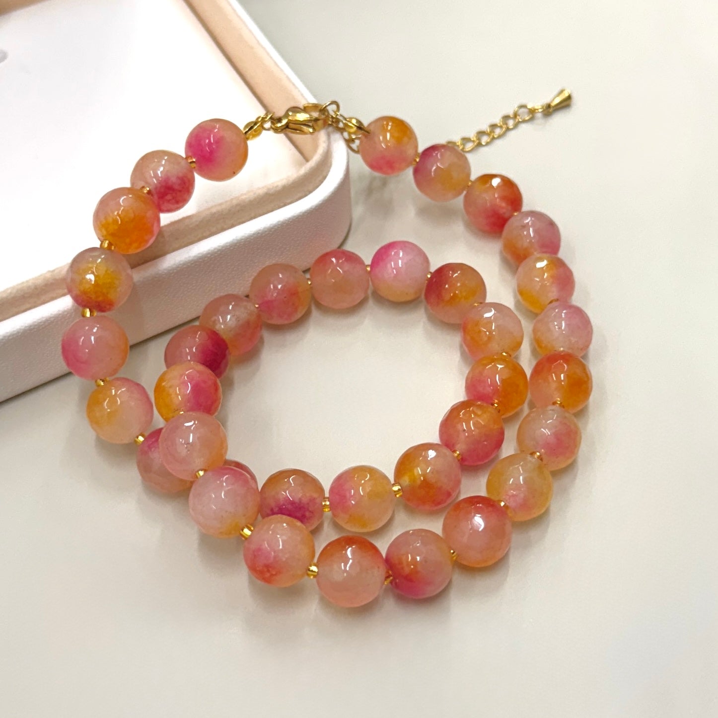COLLAR MAXI | NARANJA Y ROSA | LUNAM