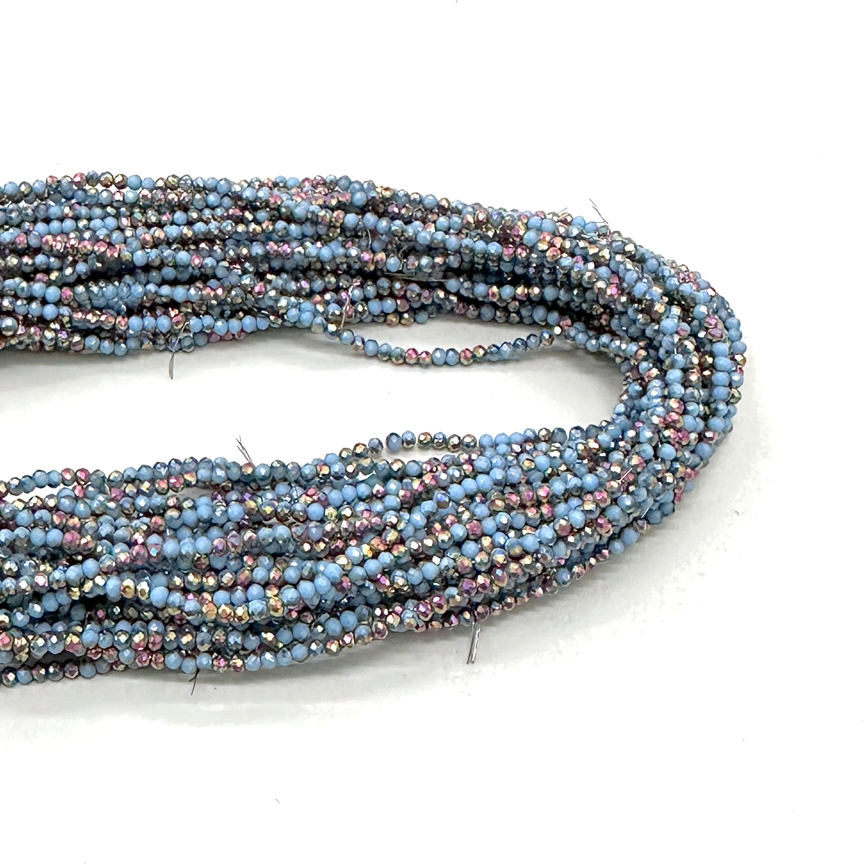 CRISTAL CHATO | 2.6MM | BI COLOR AZUL PETROLEO RAINBOW