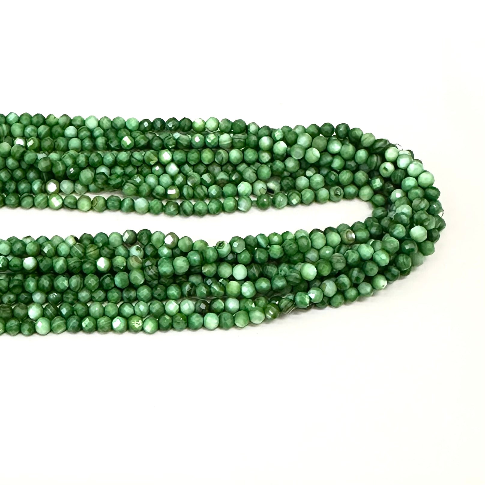 CONCHA DE NACAR VERDE | MICROFACETADA | 3.5MM