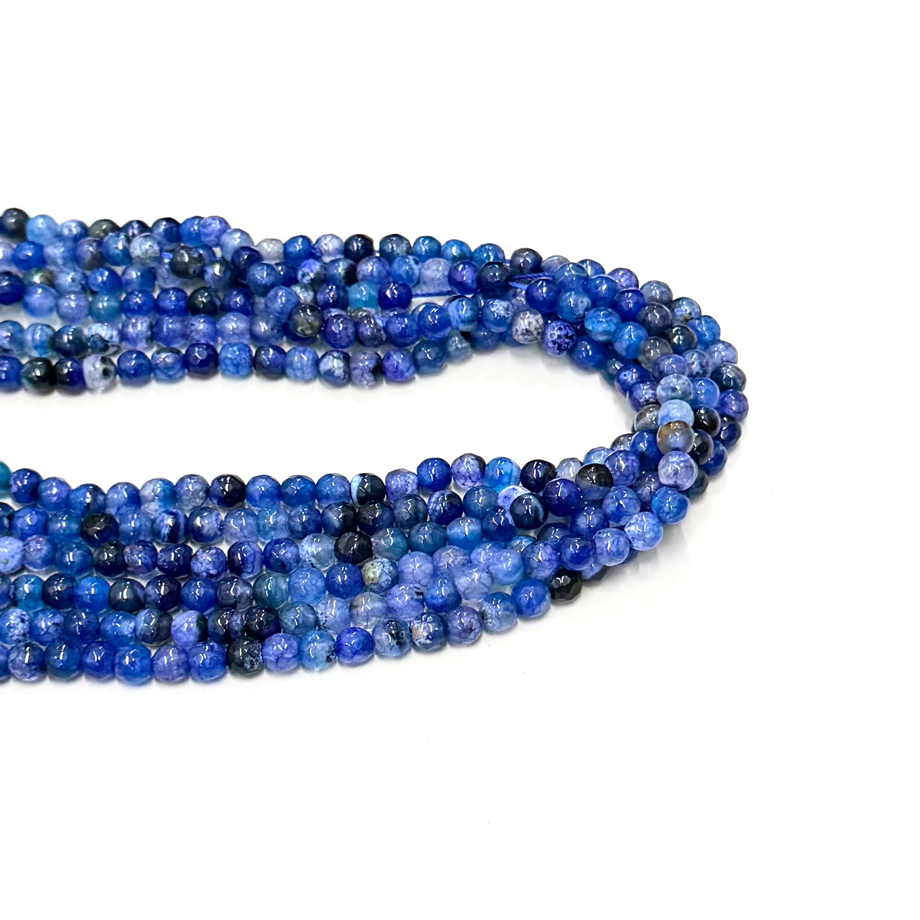AGATA FACETADA | 6MM | AZUL TRASLUCIDO MATIZADO